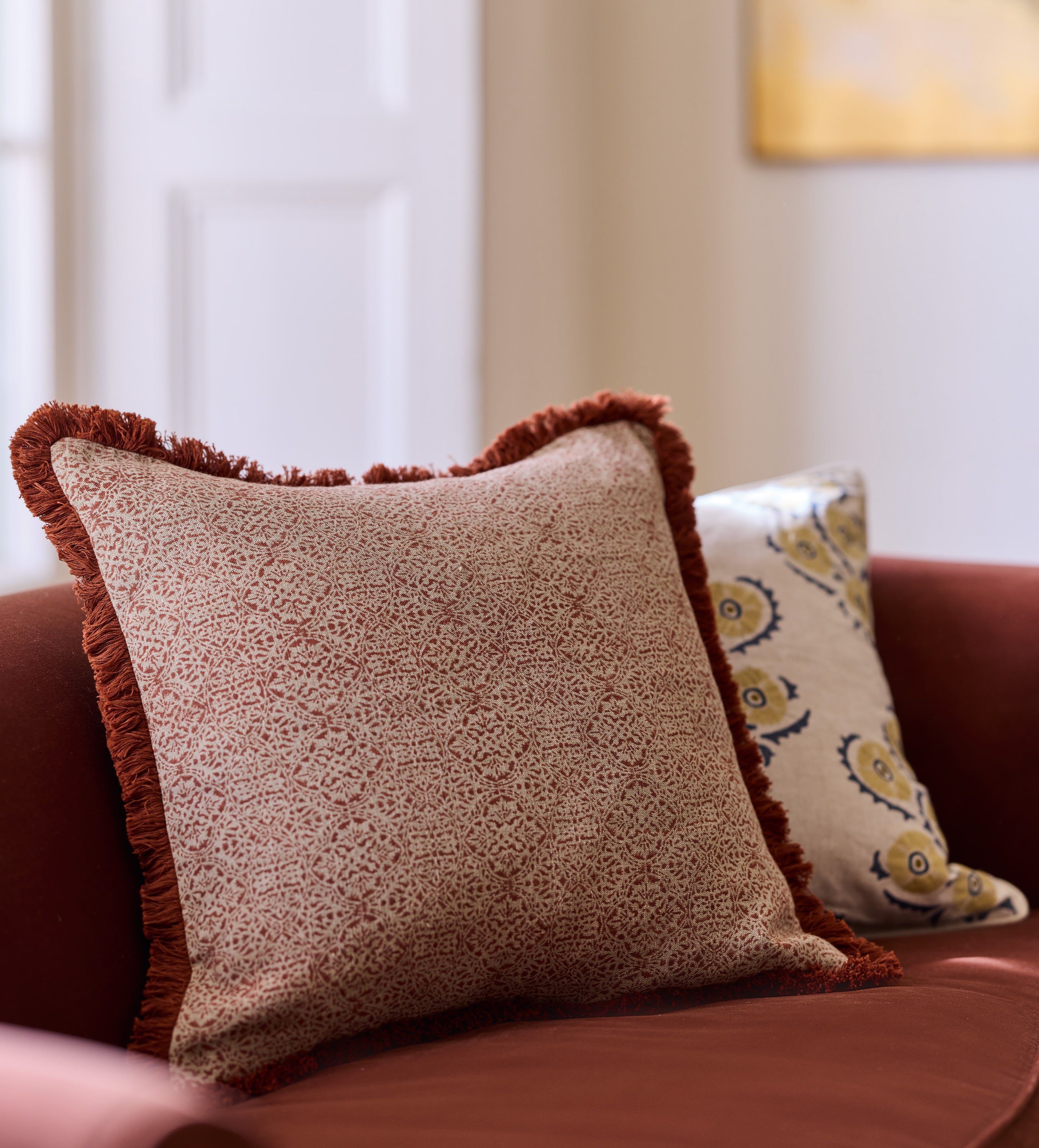 Bochner Cushion Cover - Warm Red