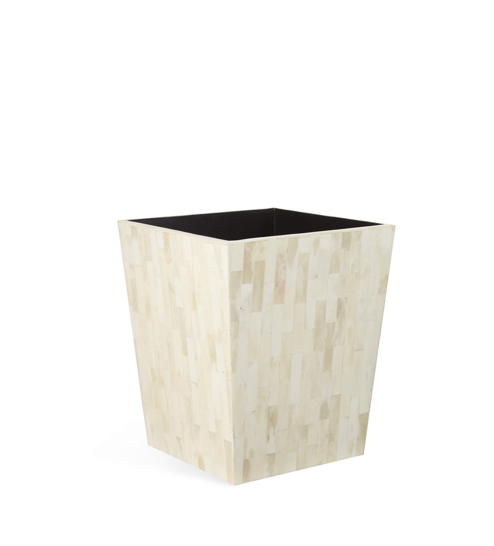 Bone Wastepaper Bin - Ivory White