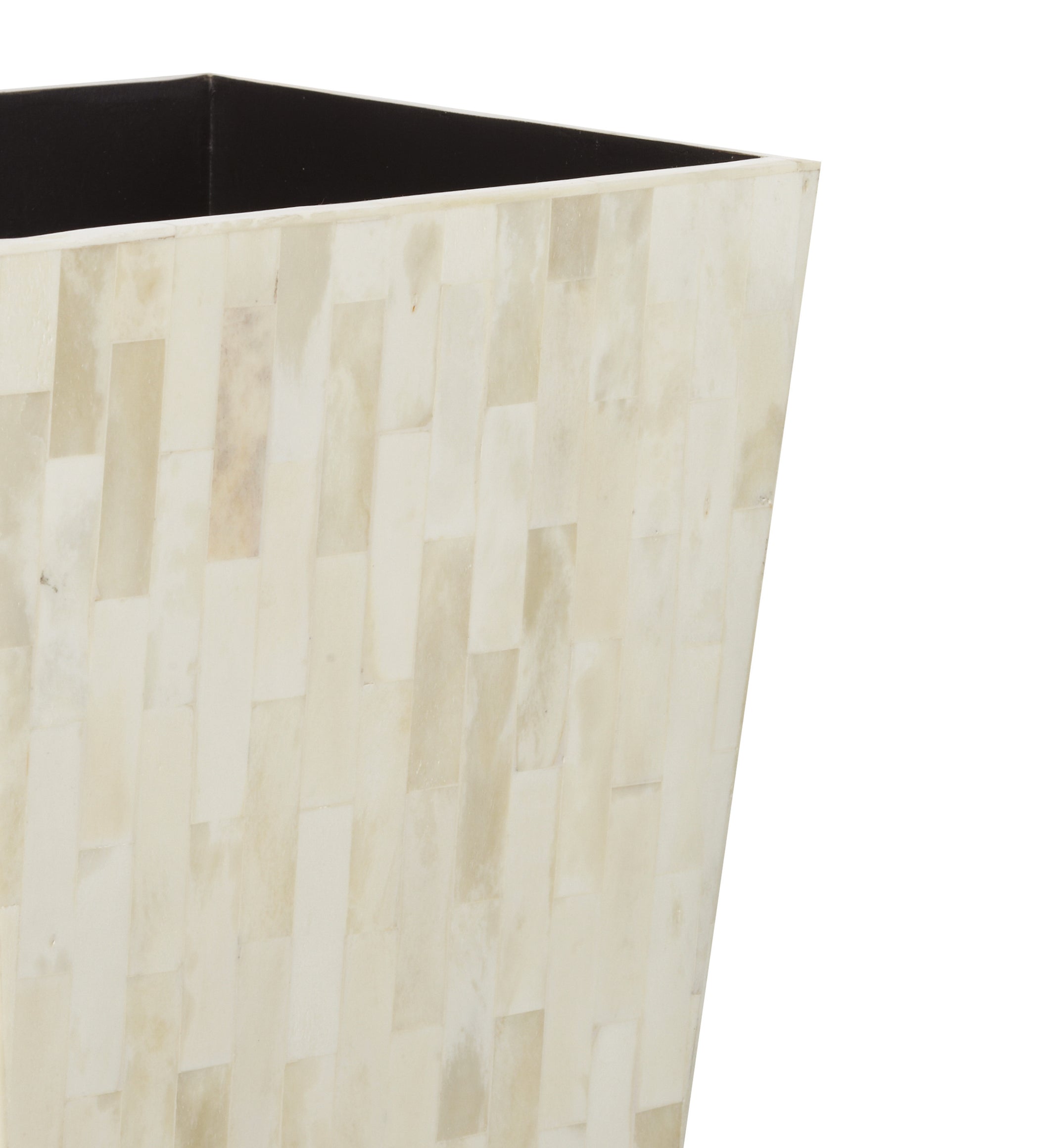 Bone Wastepaper Bin - Ivory White
