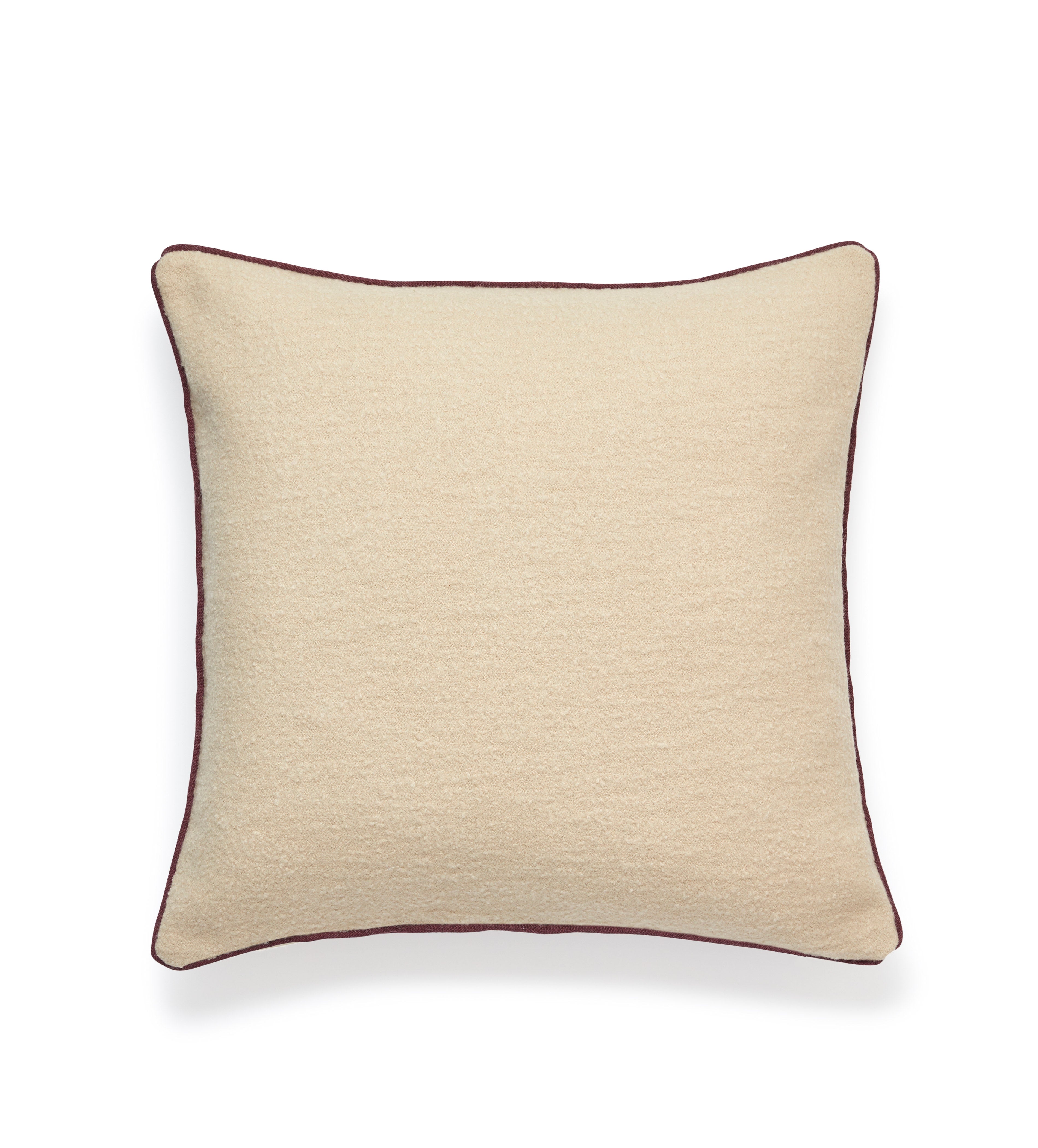 Bonnie Cushion Cover - Cream/Damson Purple | OKA