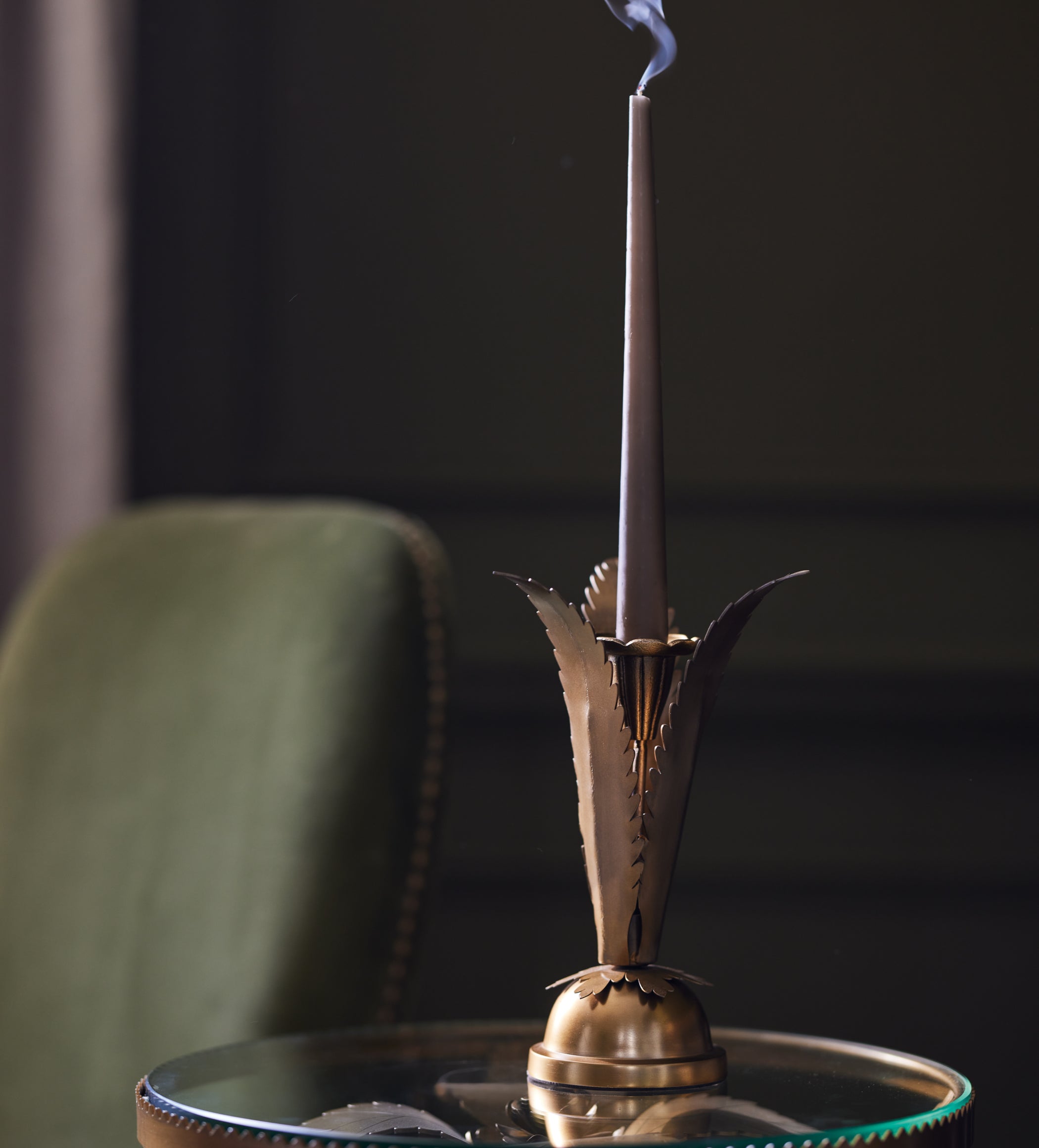 Briallen Candle Holders Pair - Antique Brass