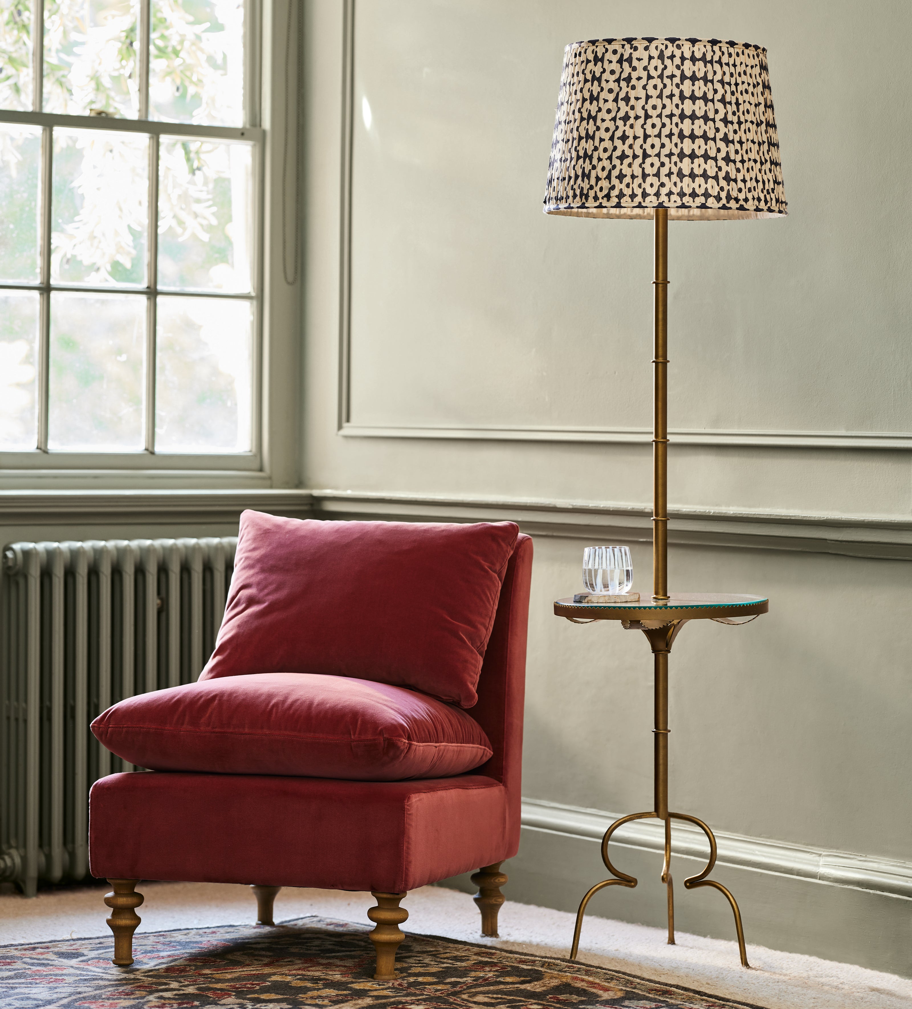 Briallen Floor Lamp Base - Antique Brass