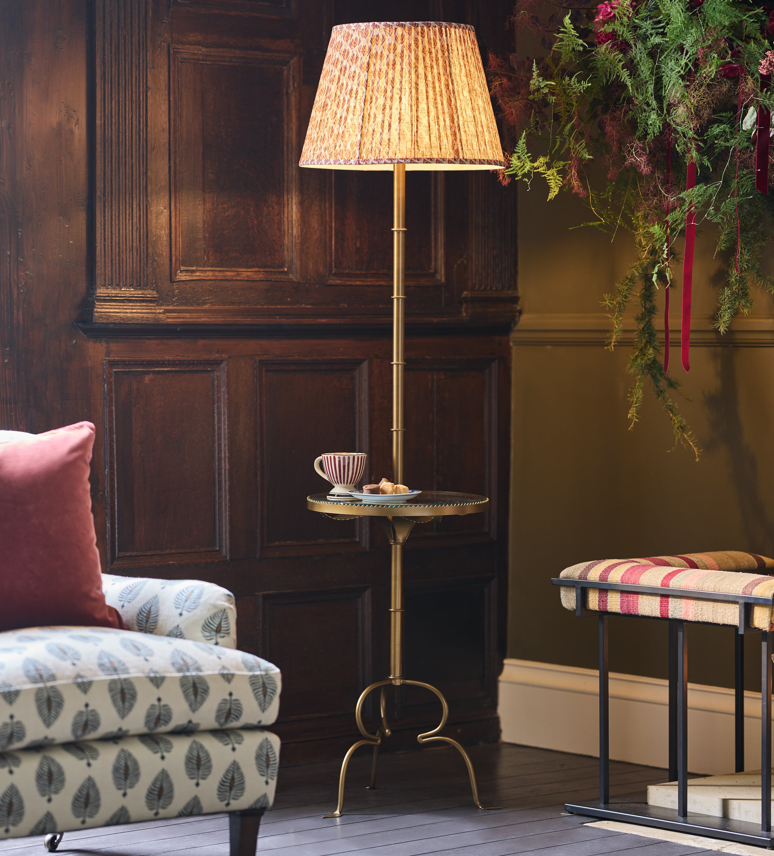 Briallen Floor Lamp Base - Antique Brass