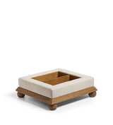 Burghley Ottoman – Natural Linen
