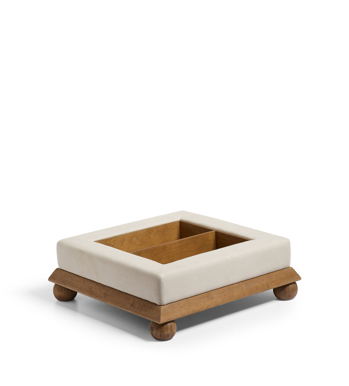 Burghley Ottoman – Natural Linen