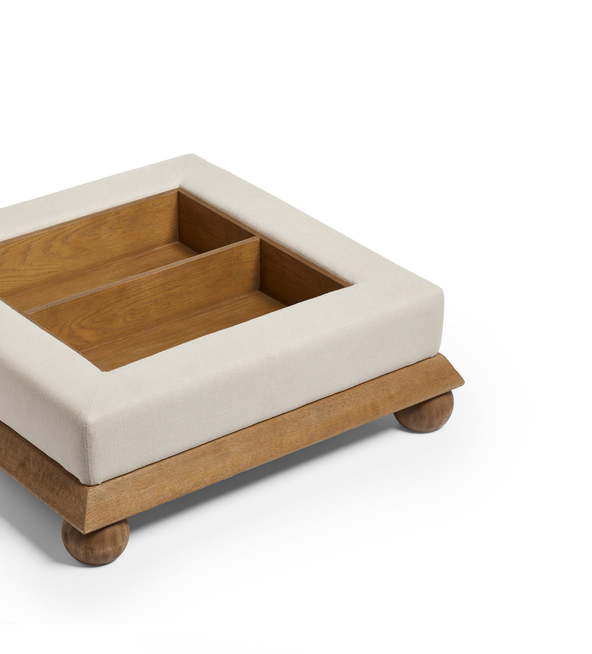 Burghley Ottoman – Natural Linen