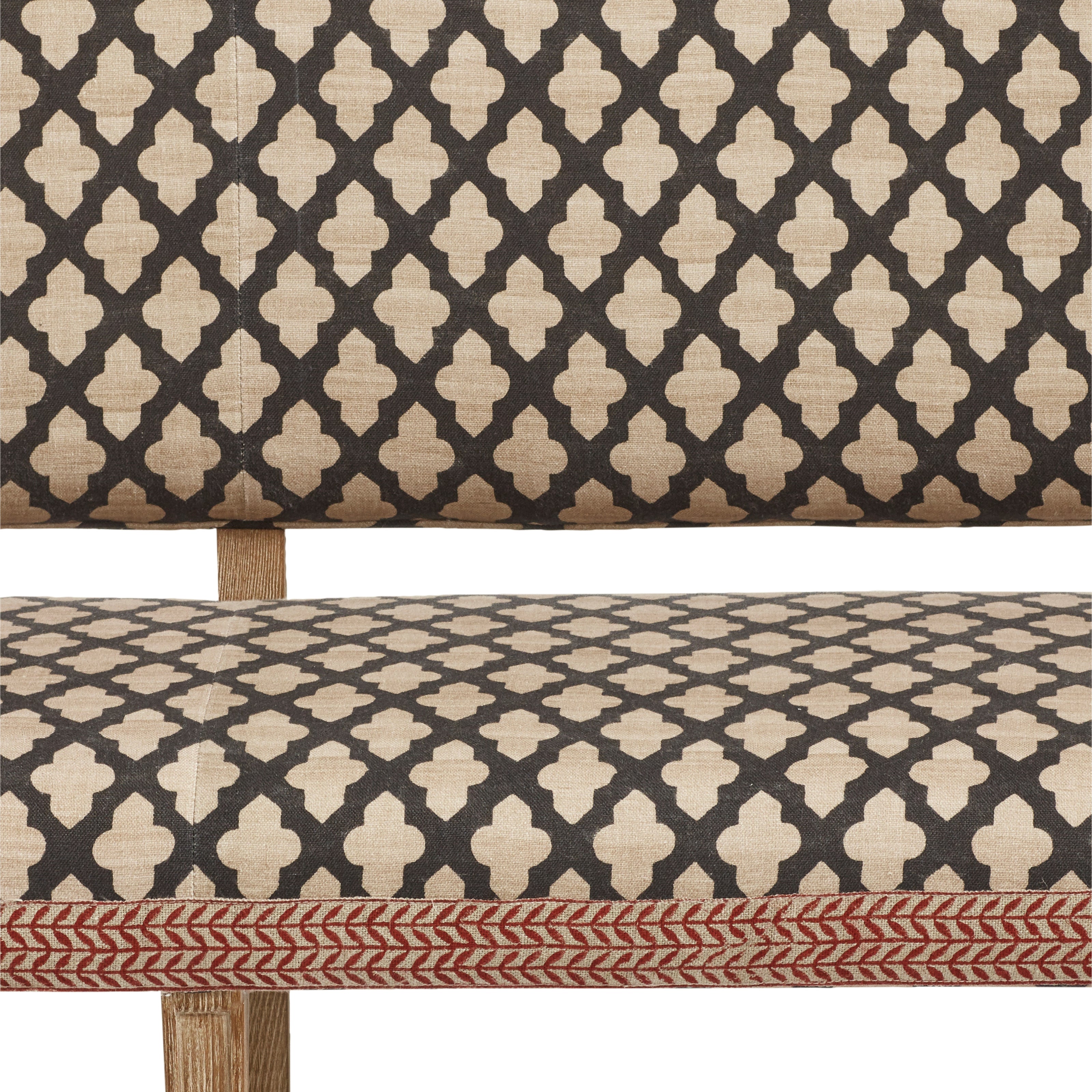 Camaret Serigraph Dining Bench - Black/Natural