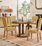 Camaret Linen Dining Chair - Dijon