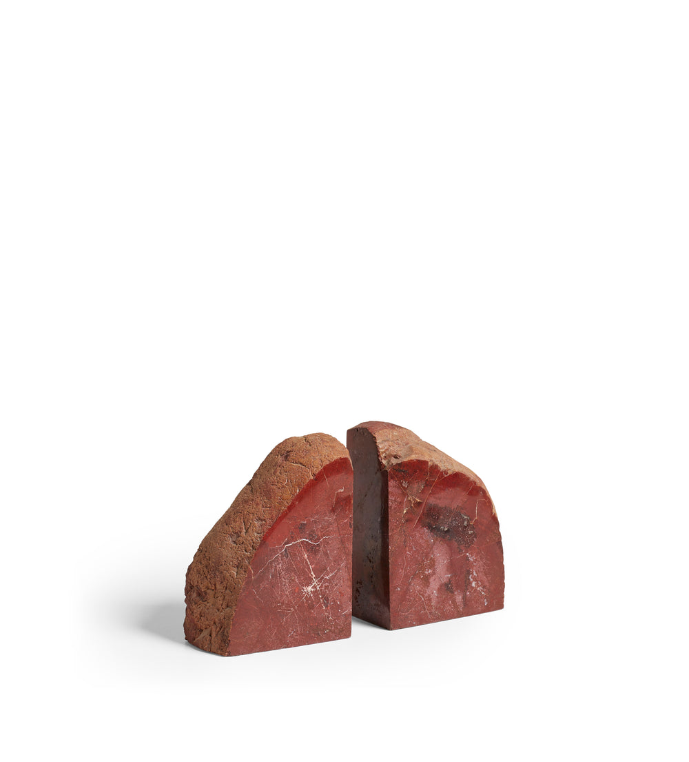 Cannenta Jasper Bookends - Red