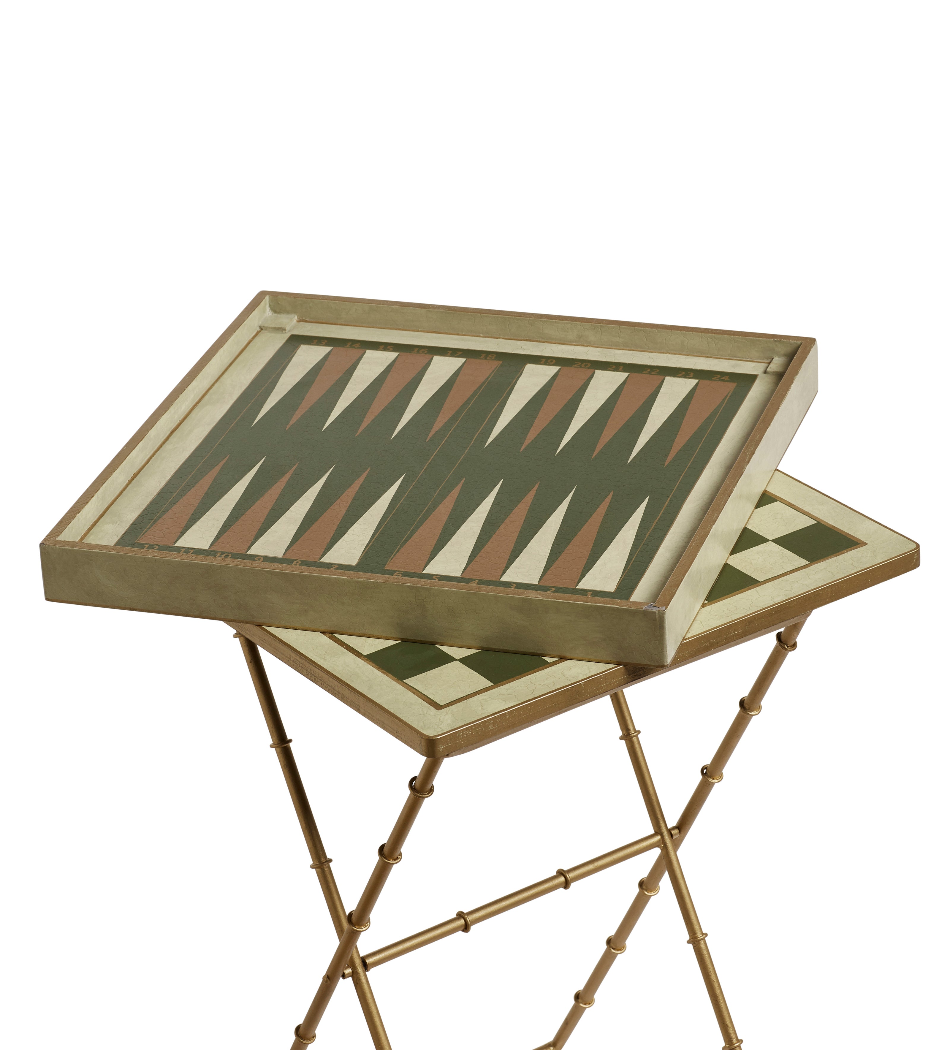 Capablanca Games Table - Green/Gold