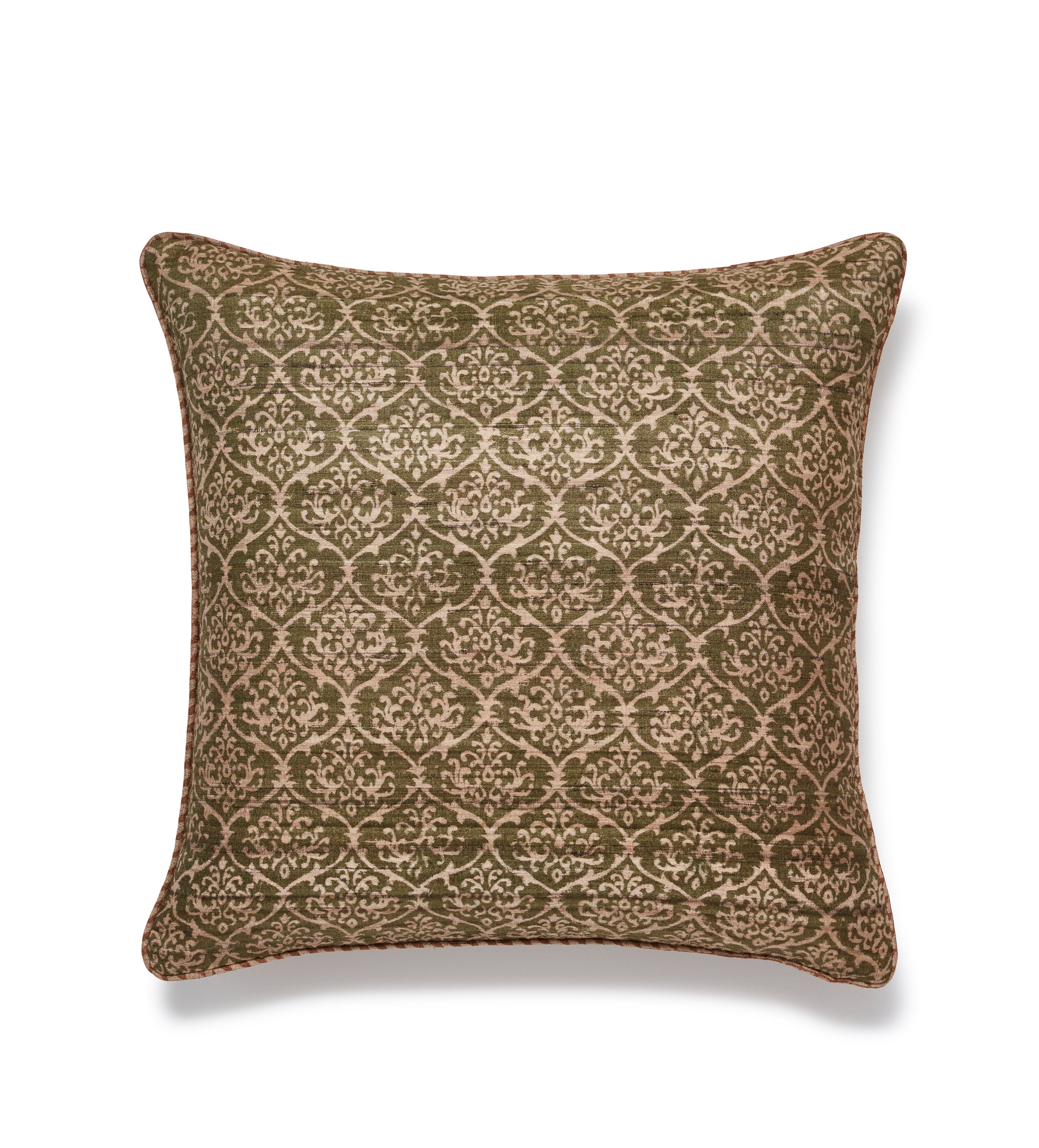 Caprio Reversible Cushion Cover - Green | OKA