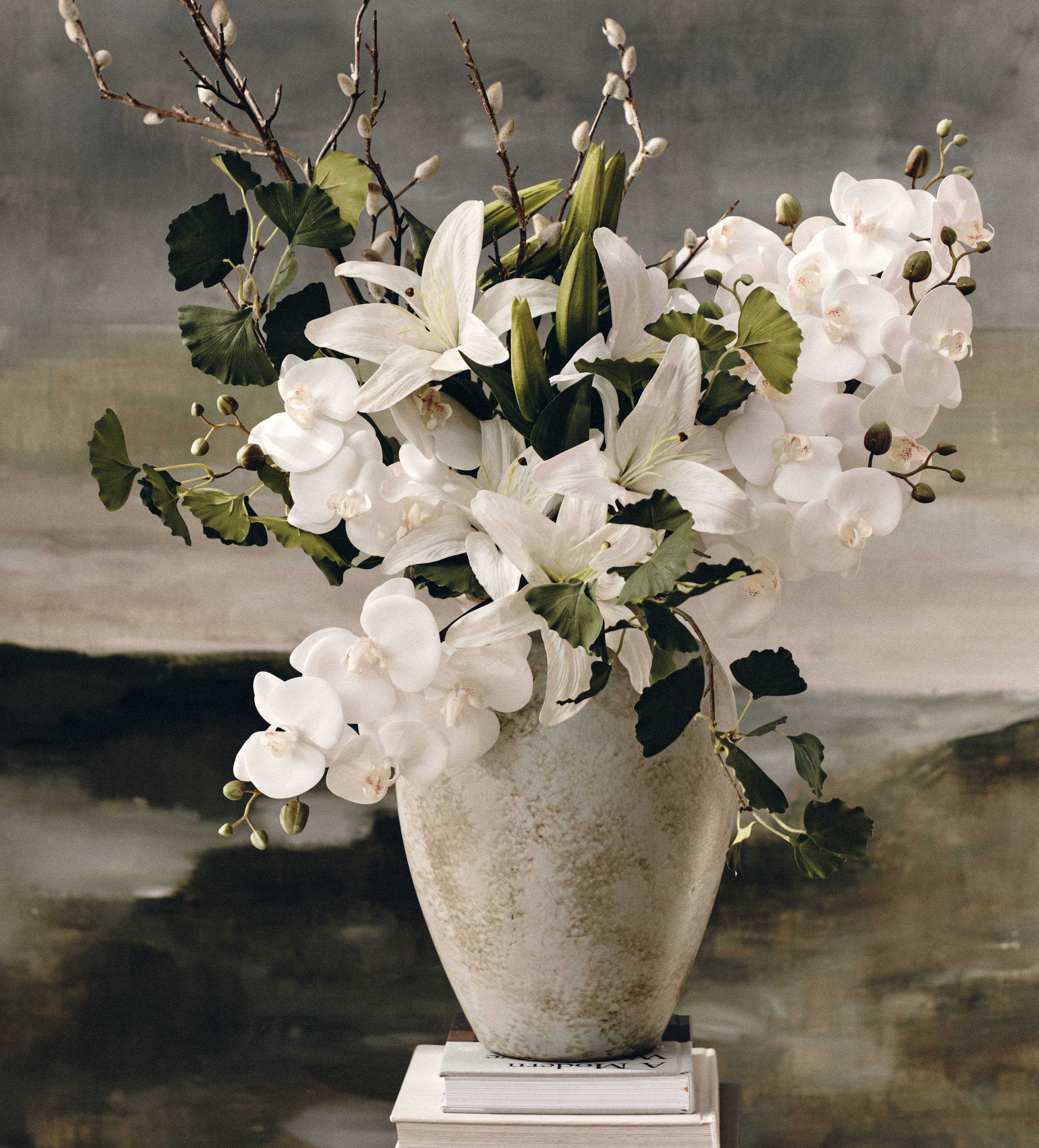 Faux Casablanca Lily Stem - White