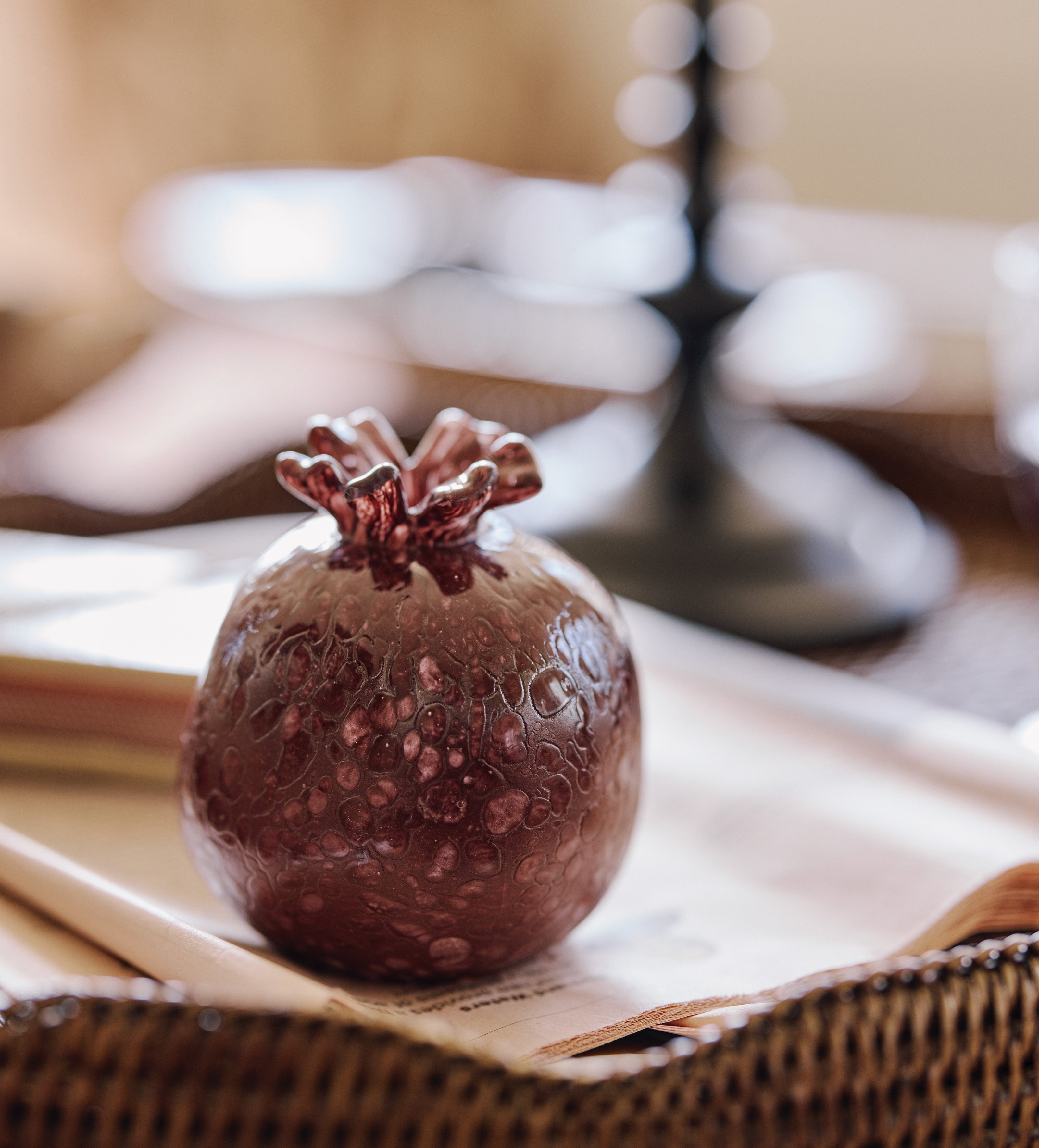 Castellanata Glass Pomegranate - Red