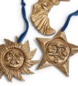 Celestial Hanging Decorations - Set of Three - Antique Brass
