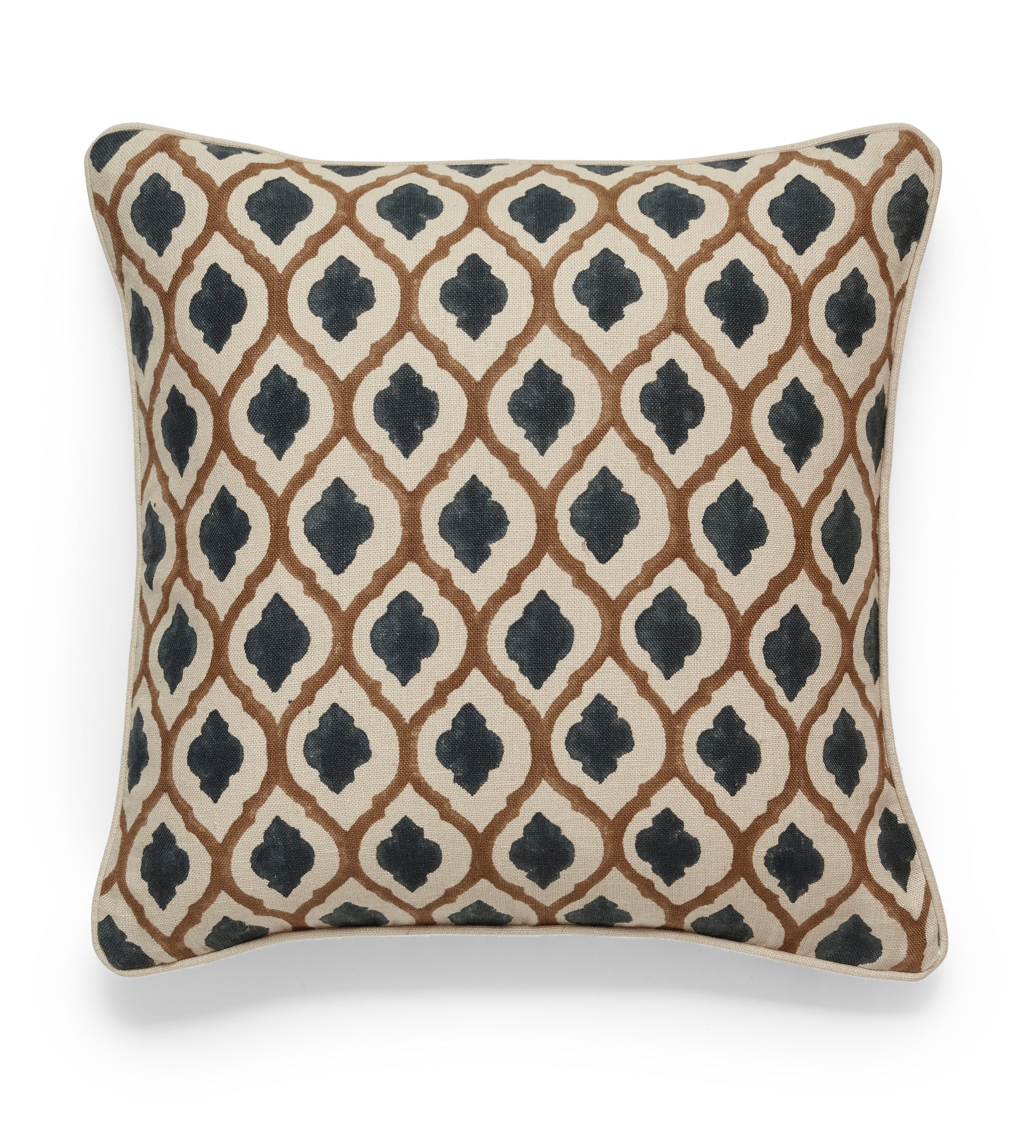 Chadhana Cushion Cover - Caramel/Air Force Blue