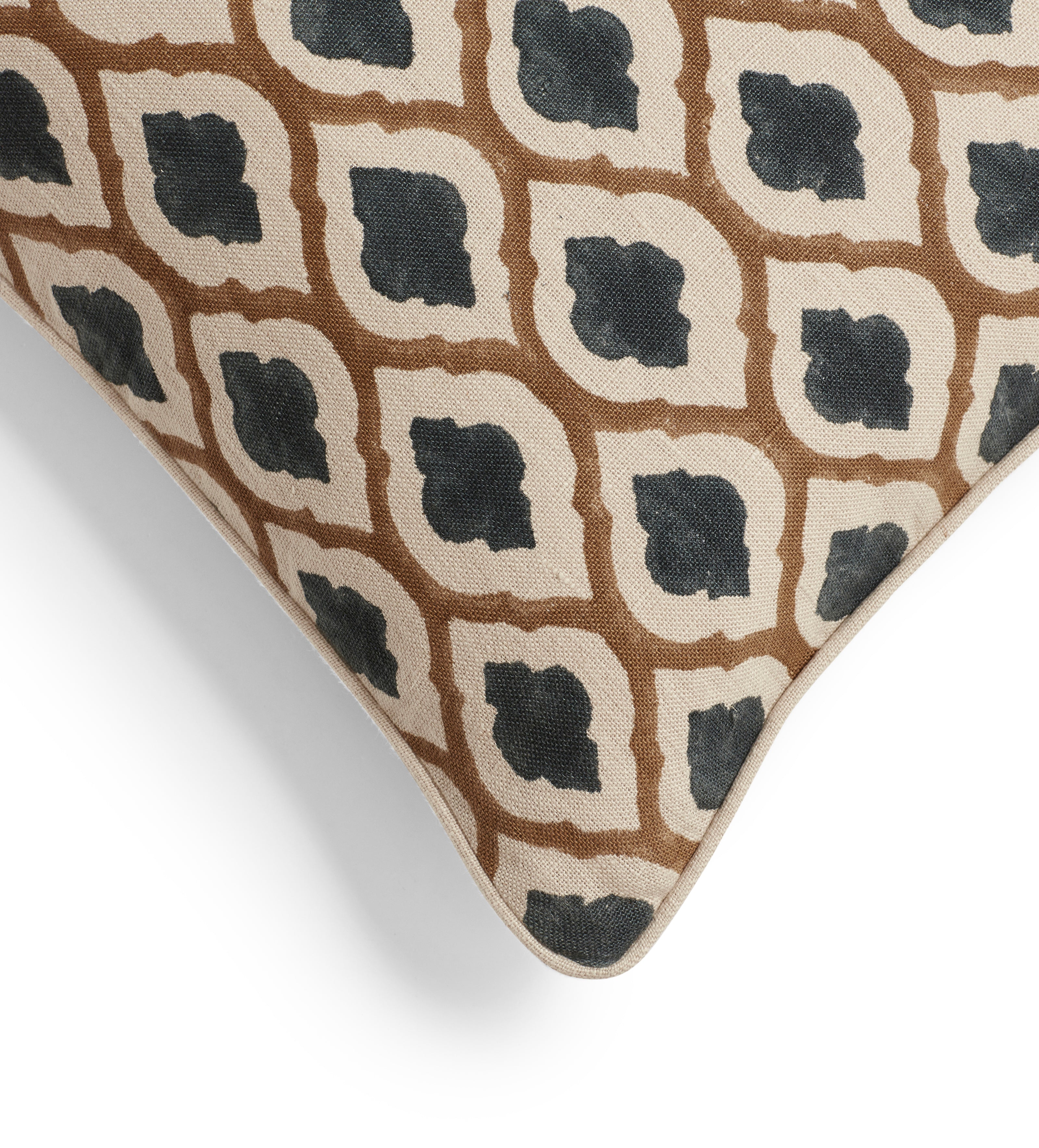 Chadhana Cushion Cover - Caramel/Air Force Blue