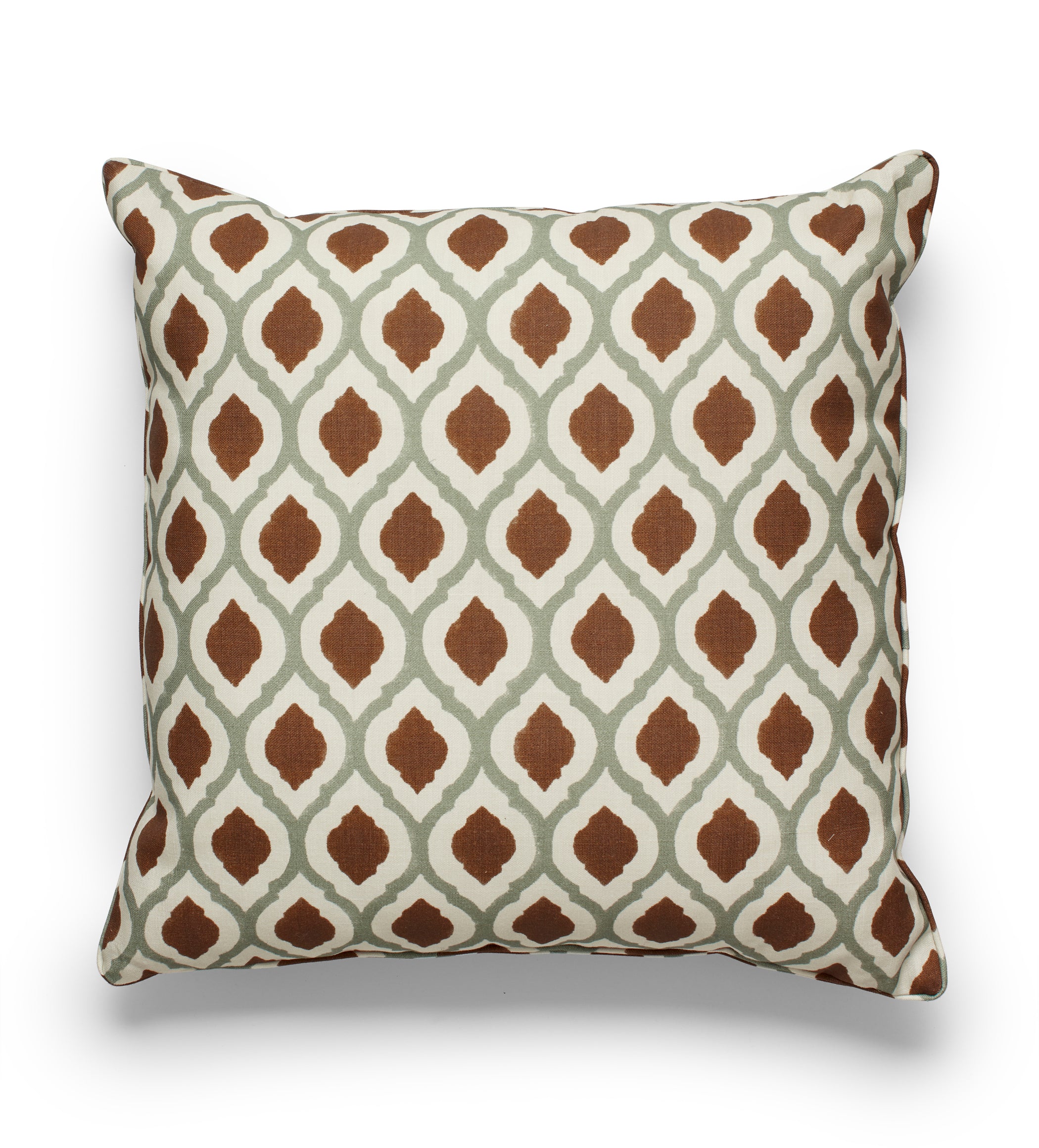 Chadhana Cushion Cover - Warm Red/Dark Seafoam