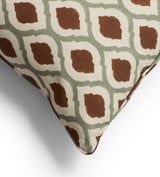Chadhana Cushion Cover - Warm Red/Dark Seafoam
