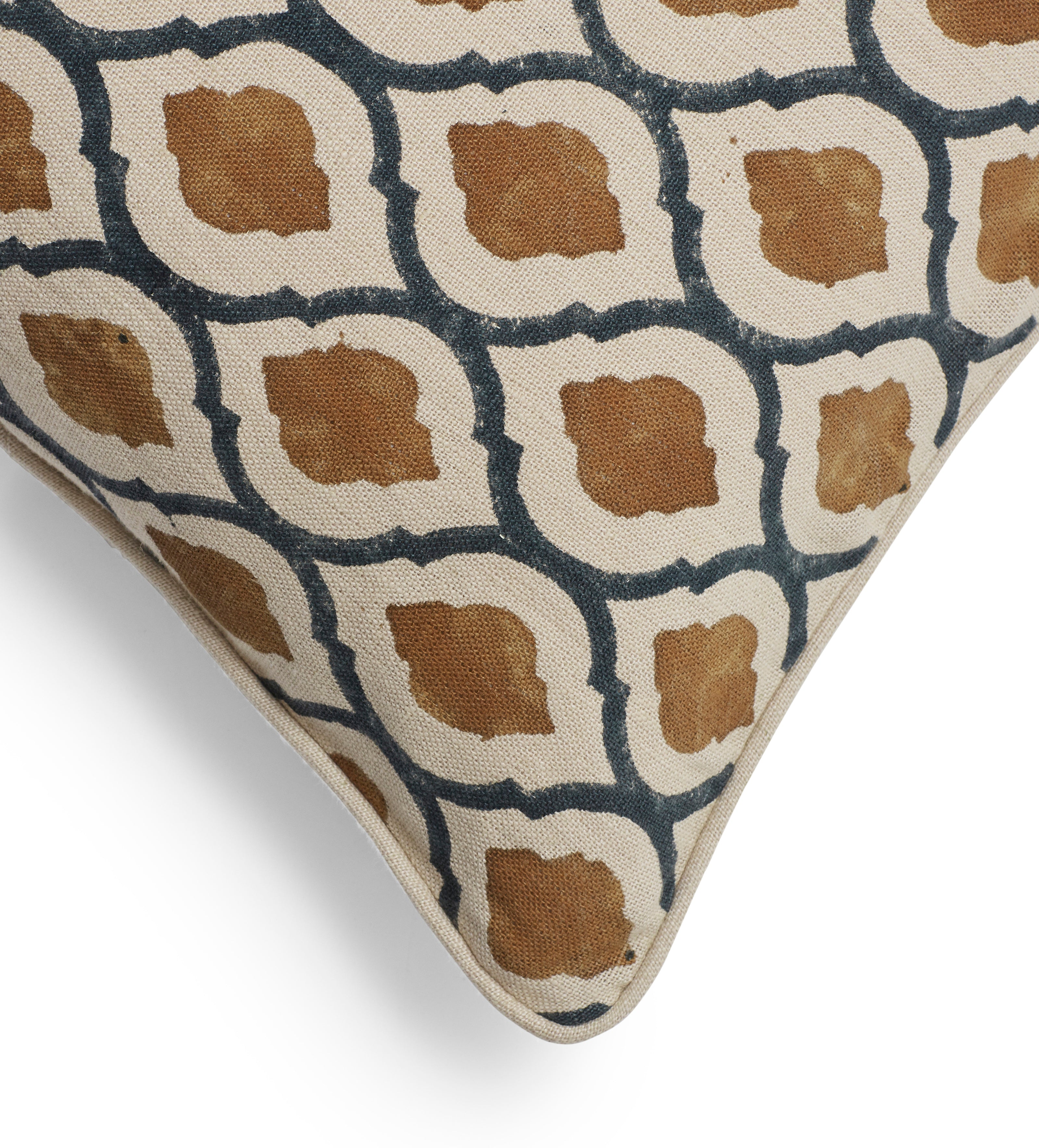 Chadhana Cushion Cover - Washed Orange/Air Force Blue