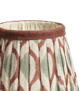 Chadhana Lampshade 17cm - Warm Red & Dark Seafoam