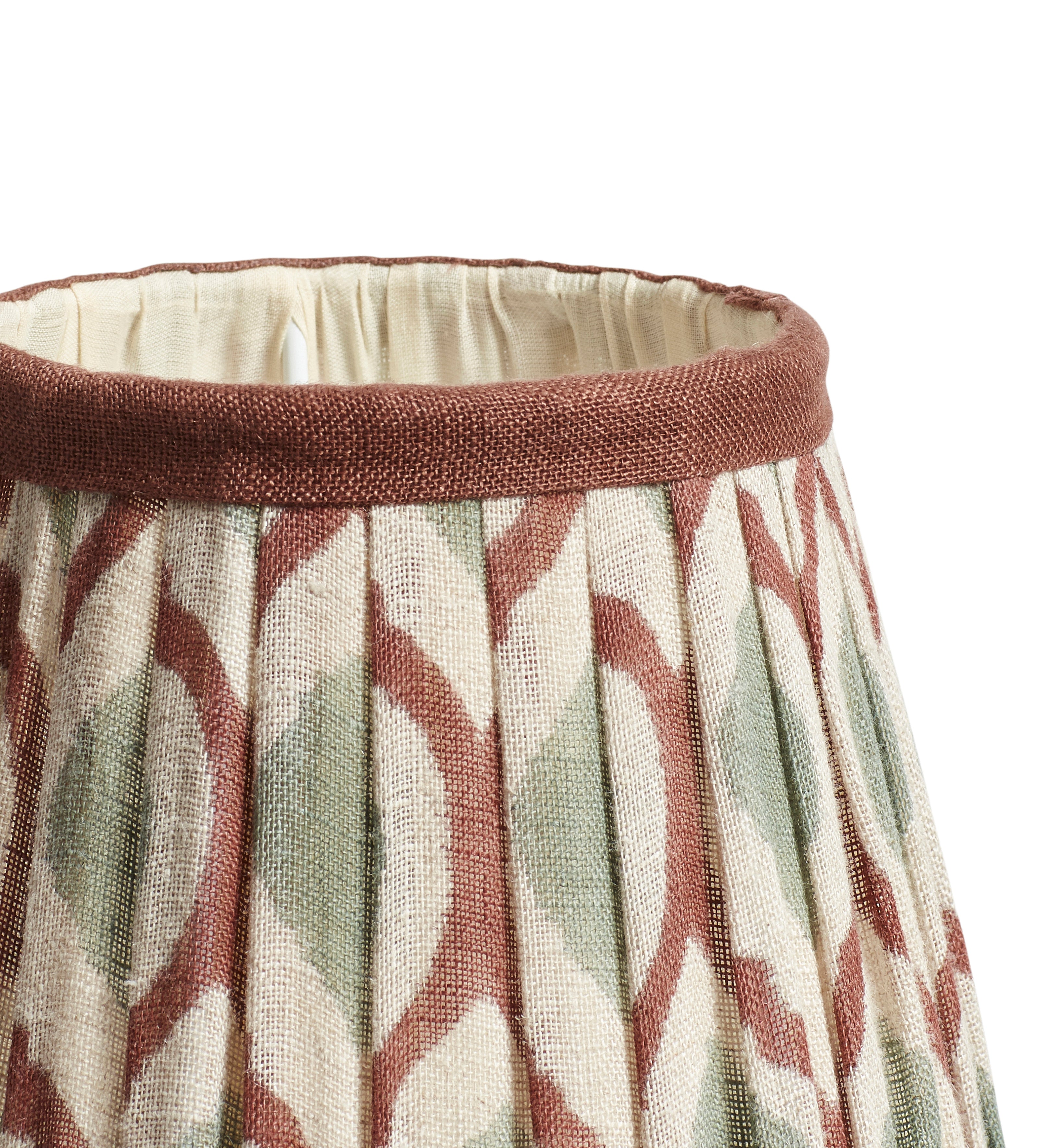 Chadhana Lampshade 17cm - Warm Red & Dark Seafoam