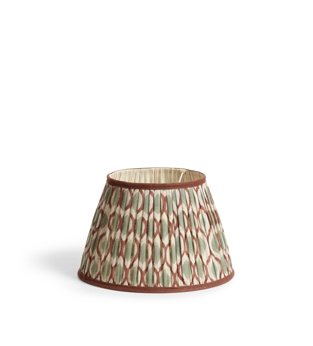 Chadhana Lampshade 35cm - Warm Red & Dark Seafoam