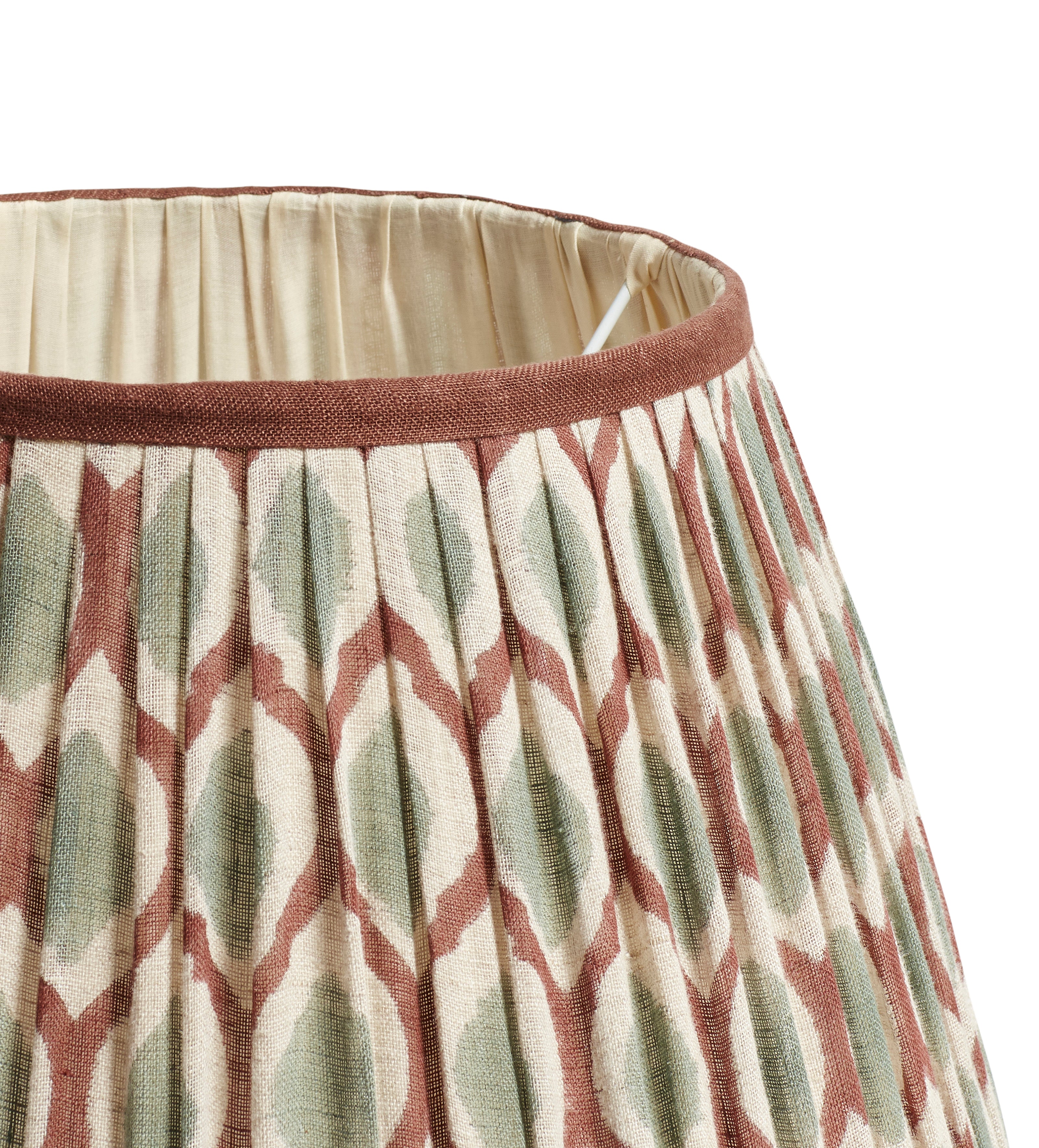 Chadhana Lampshade 35cm - Warm Red & Dark Seafoam