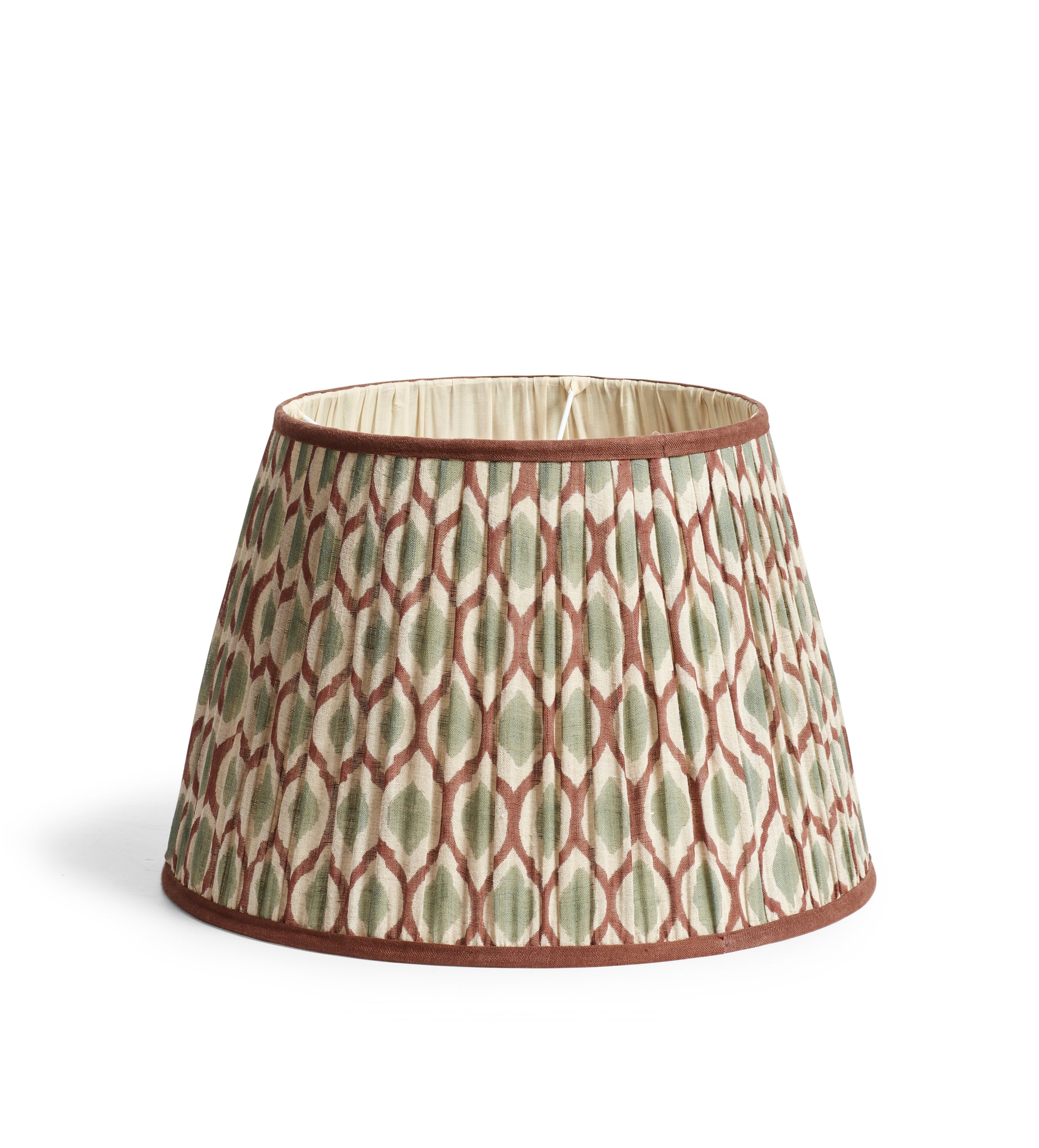 Chadhana Lampshade 45cm - Warm Red & Dark Seafoam