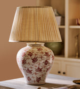 Changshou Table Lamp Base - Red