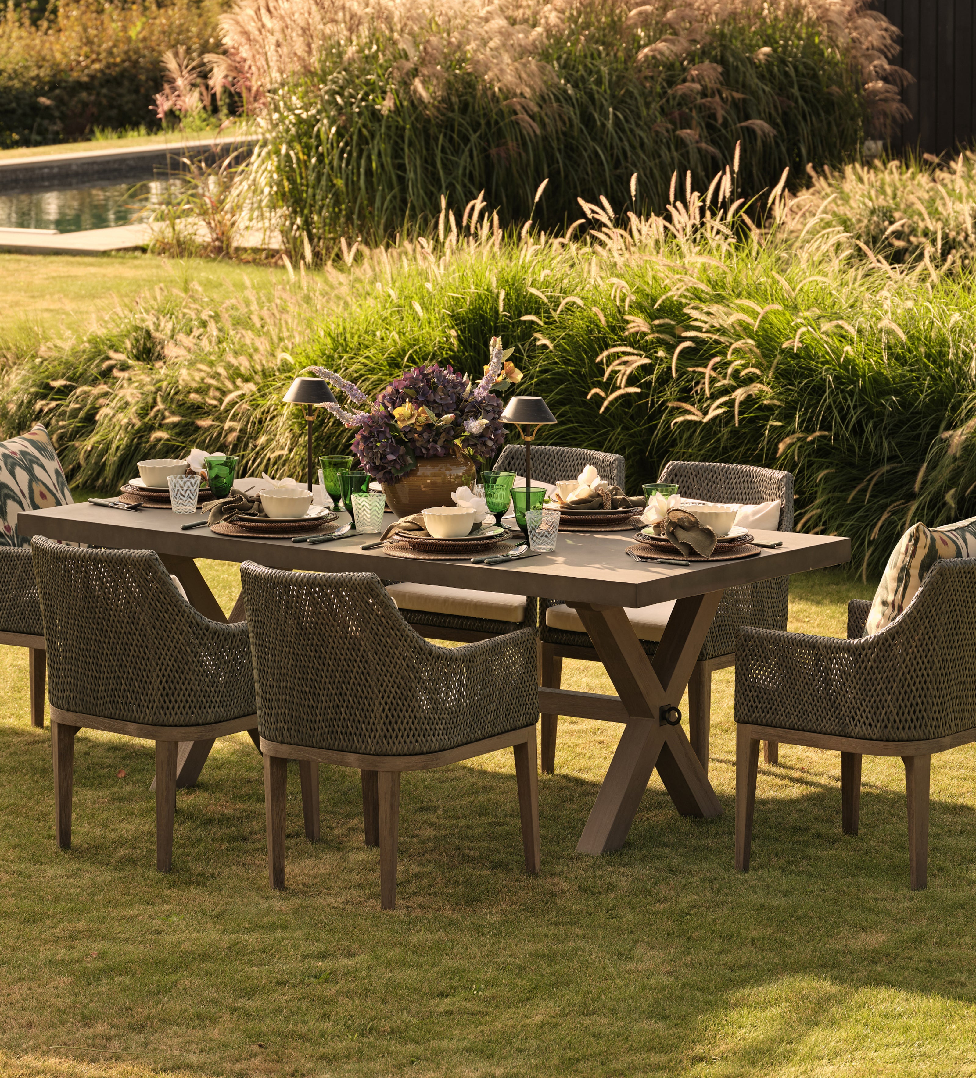 Charing Indoor/Outdoor Dining Table - Ash Grey