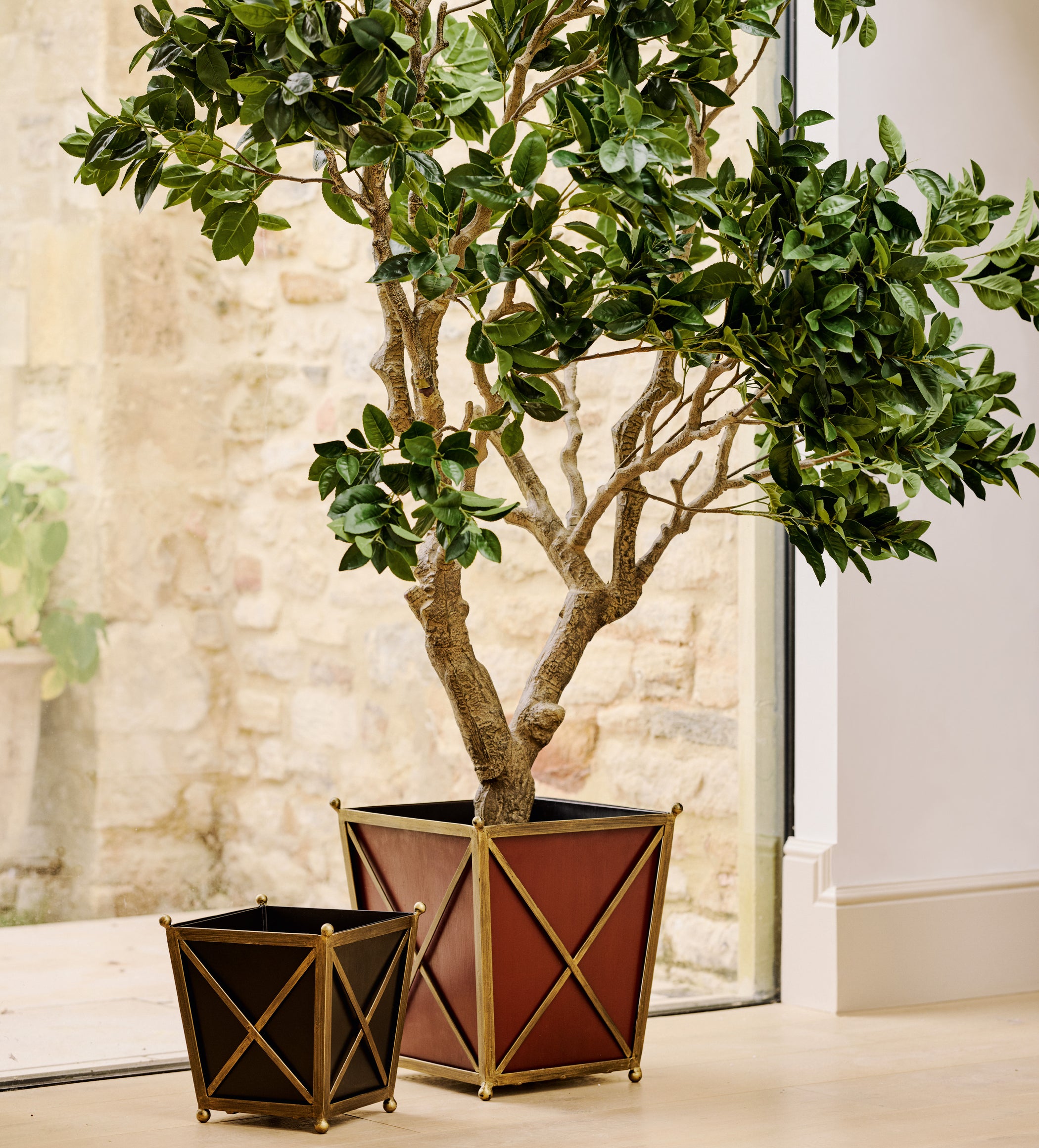 Cista Metal Planters Pair - Multi