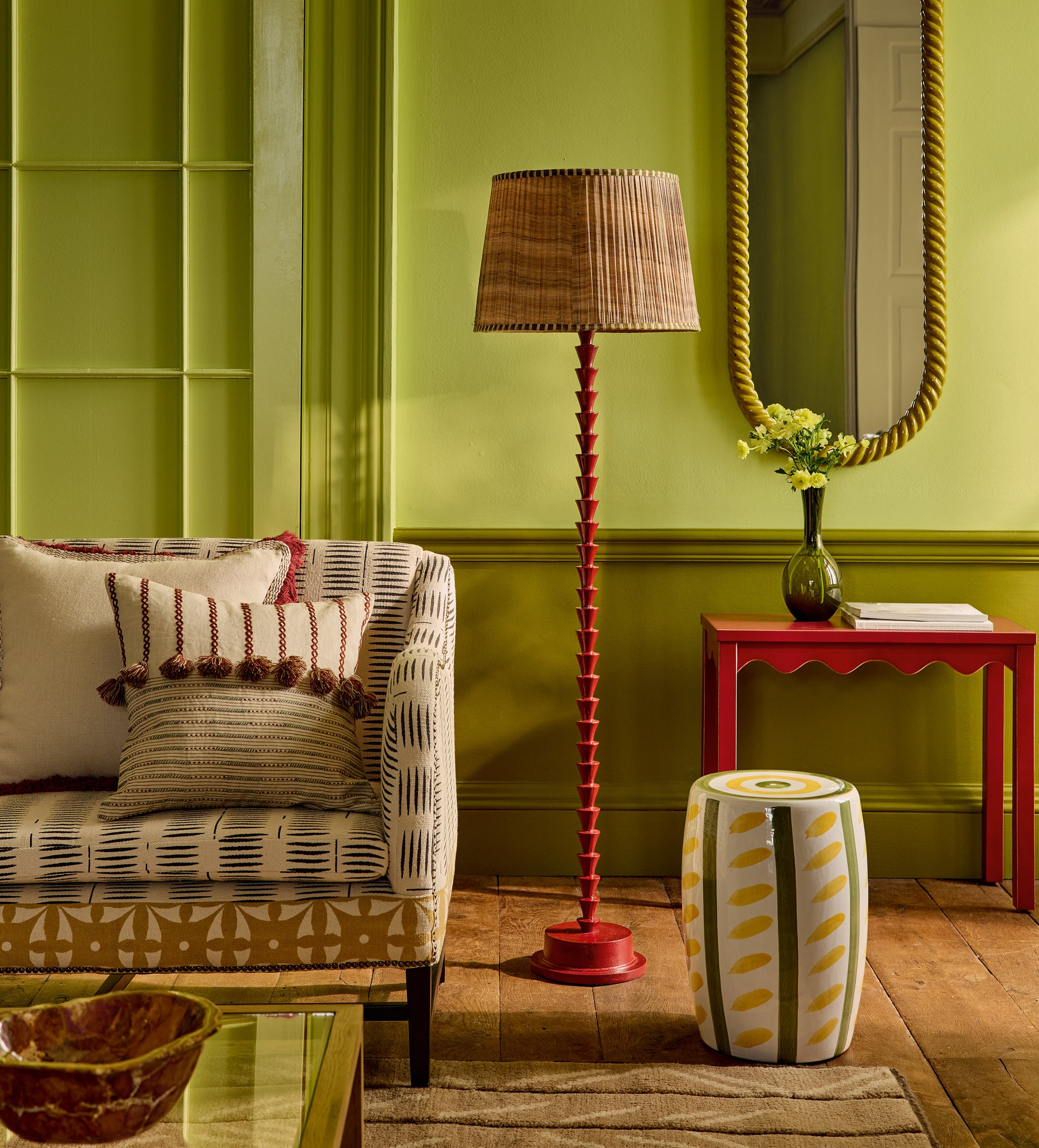 Clara Floor Lamp - Dark Red
