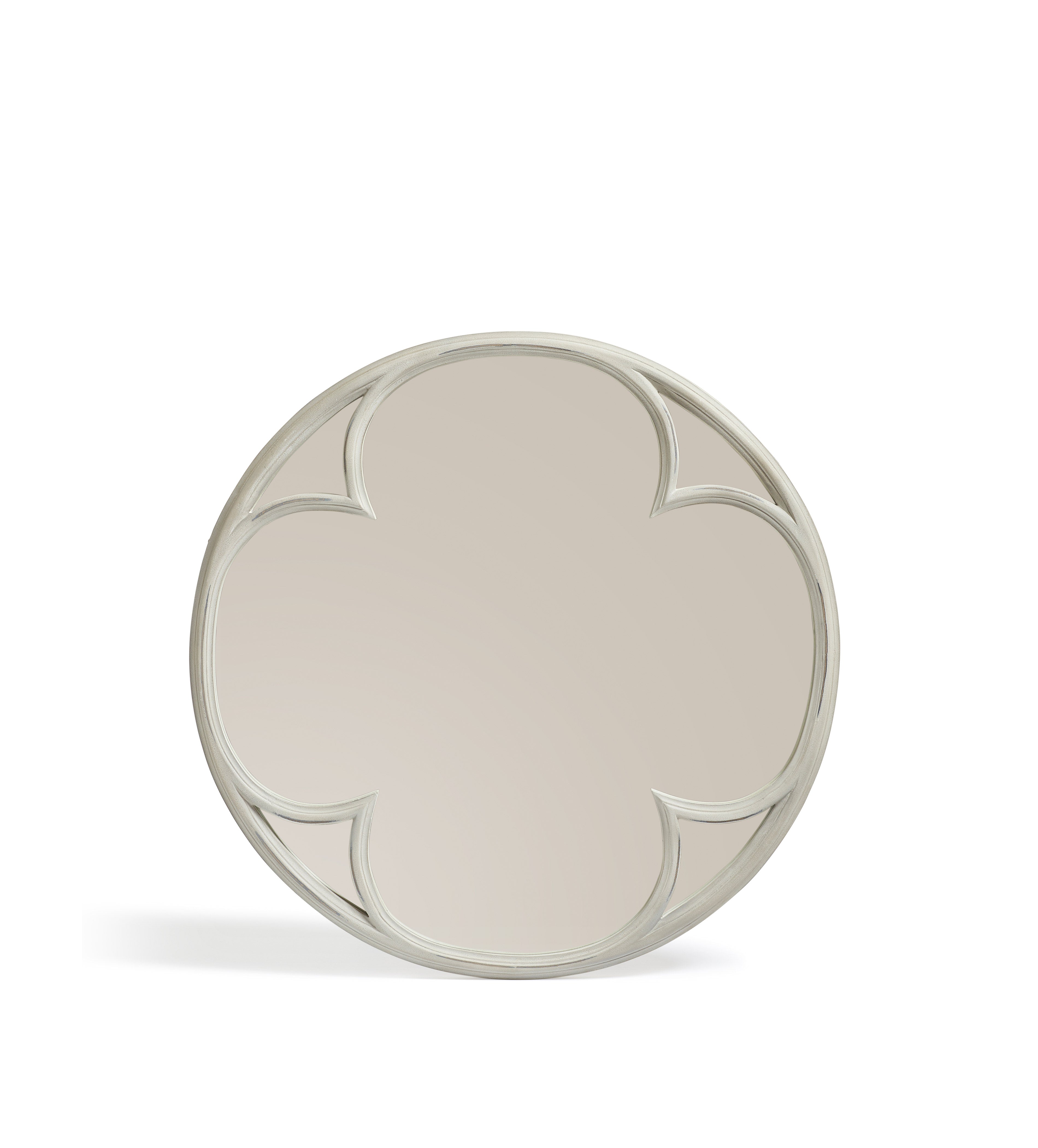 Clover Mirror - Distressed Grey