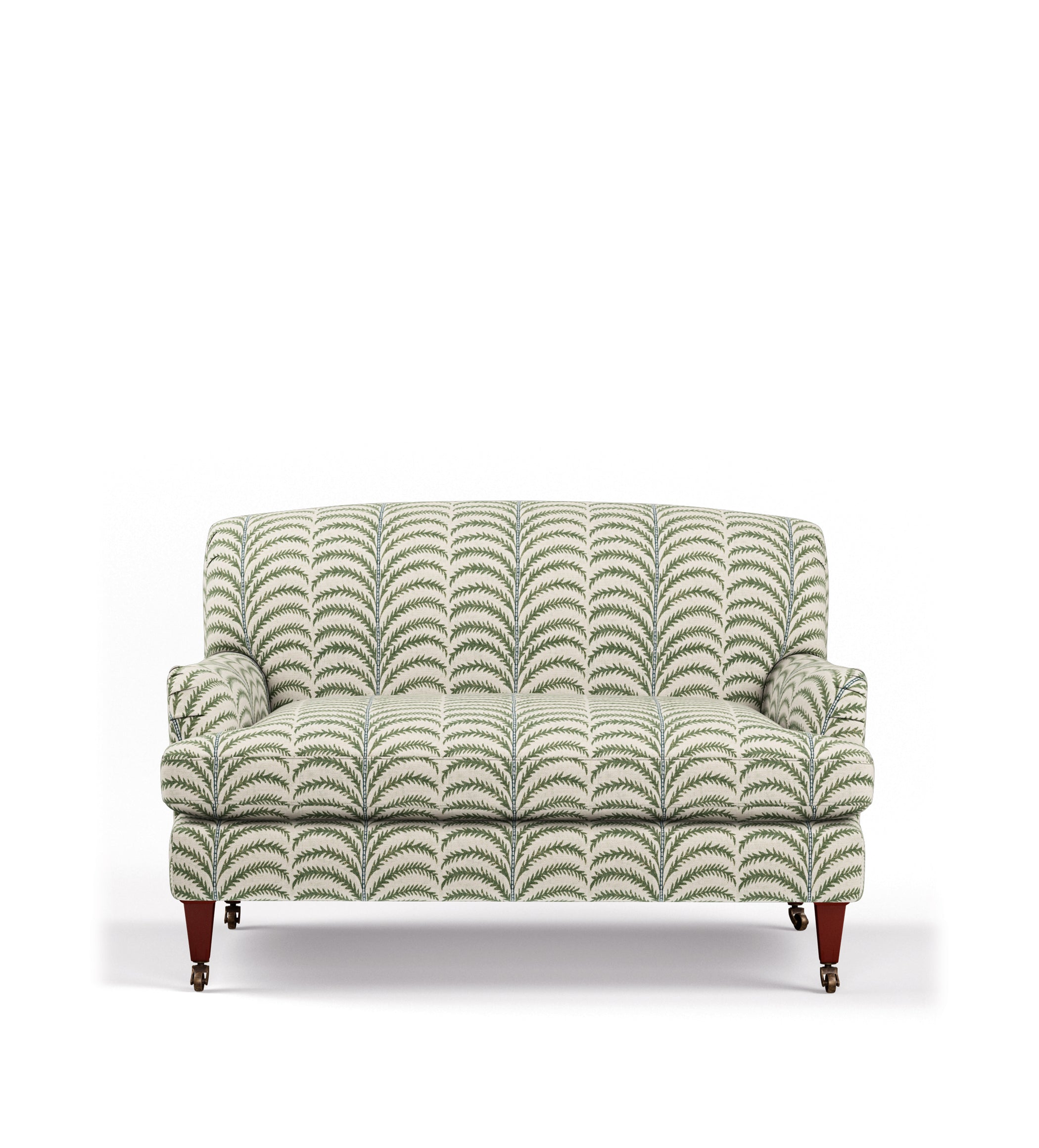 Coleridge 2-Seater Sofa with Fixed Areca Linen Cover - Putting Green