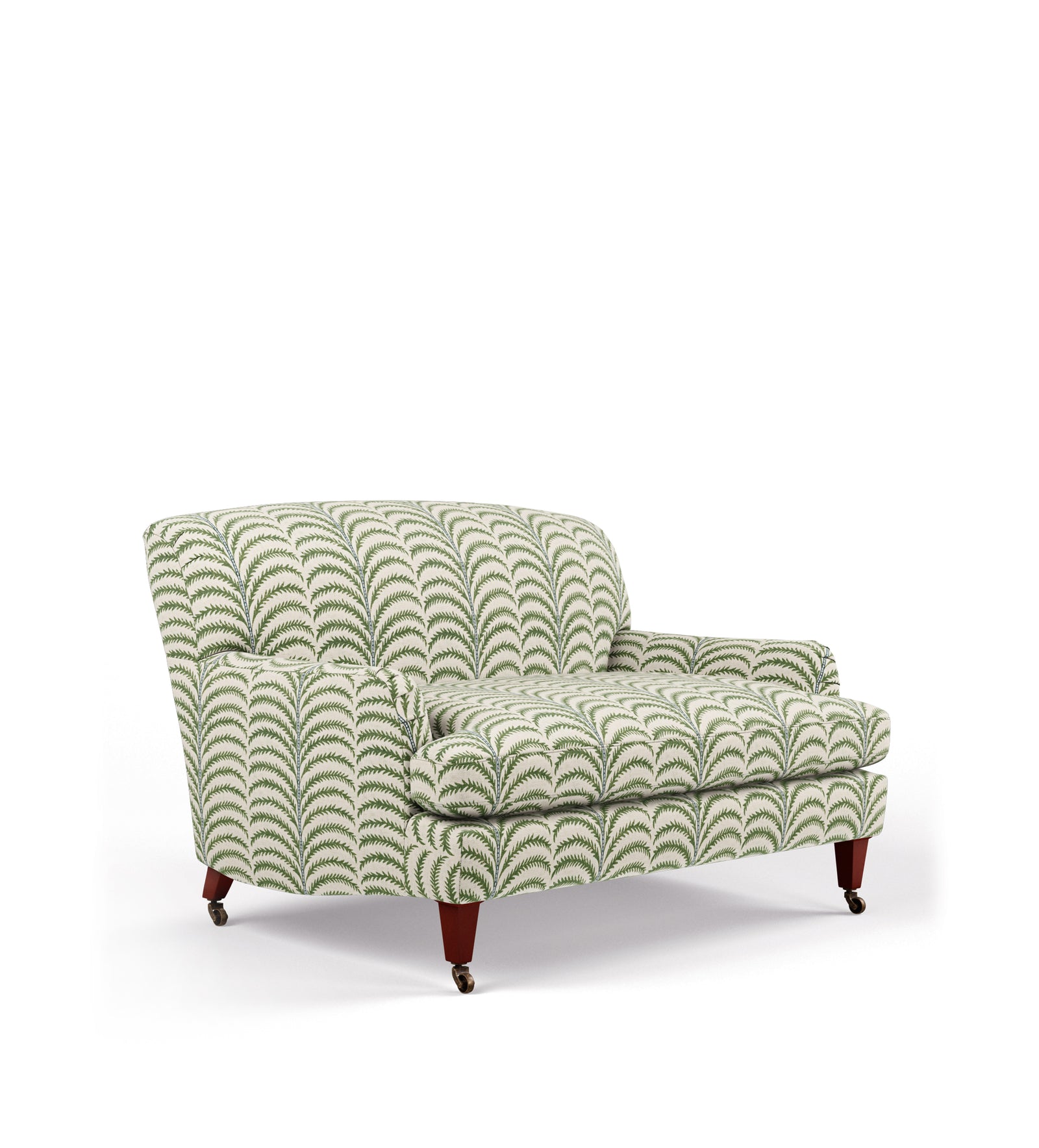 Coleridge Areca Linen 2-Seater Sofa - Spruce/White