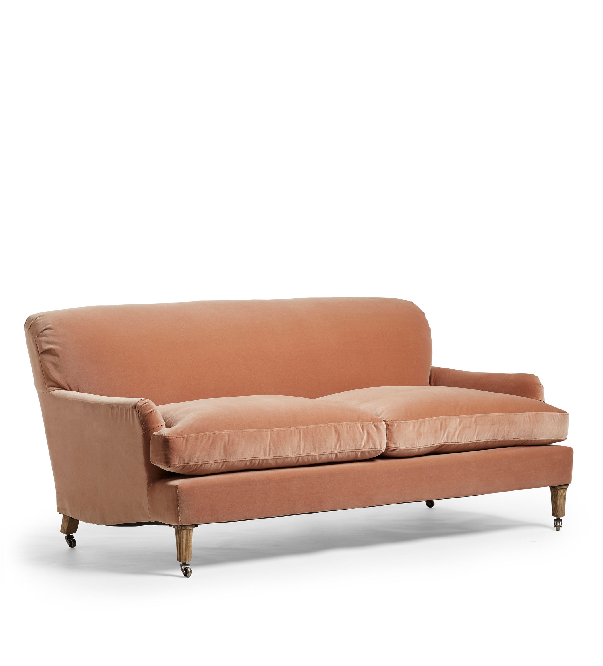 Coleridge Velvet 3-Seater Sofa - Apricot