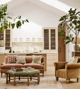 Coleridge Velvet 3-Seater Sofa - Apricot