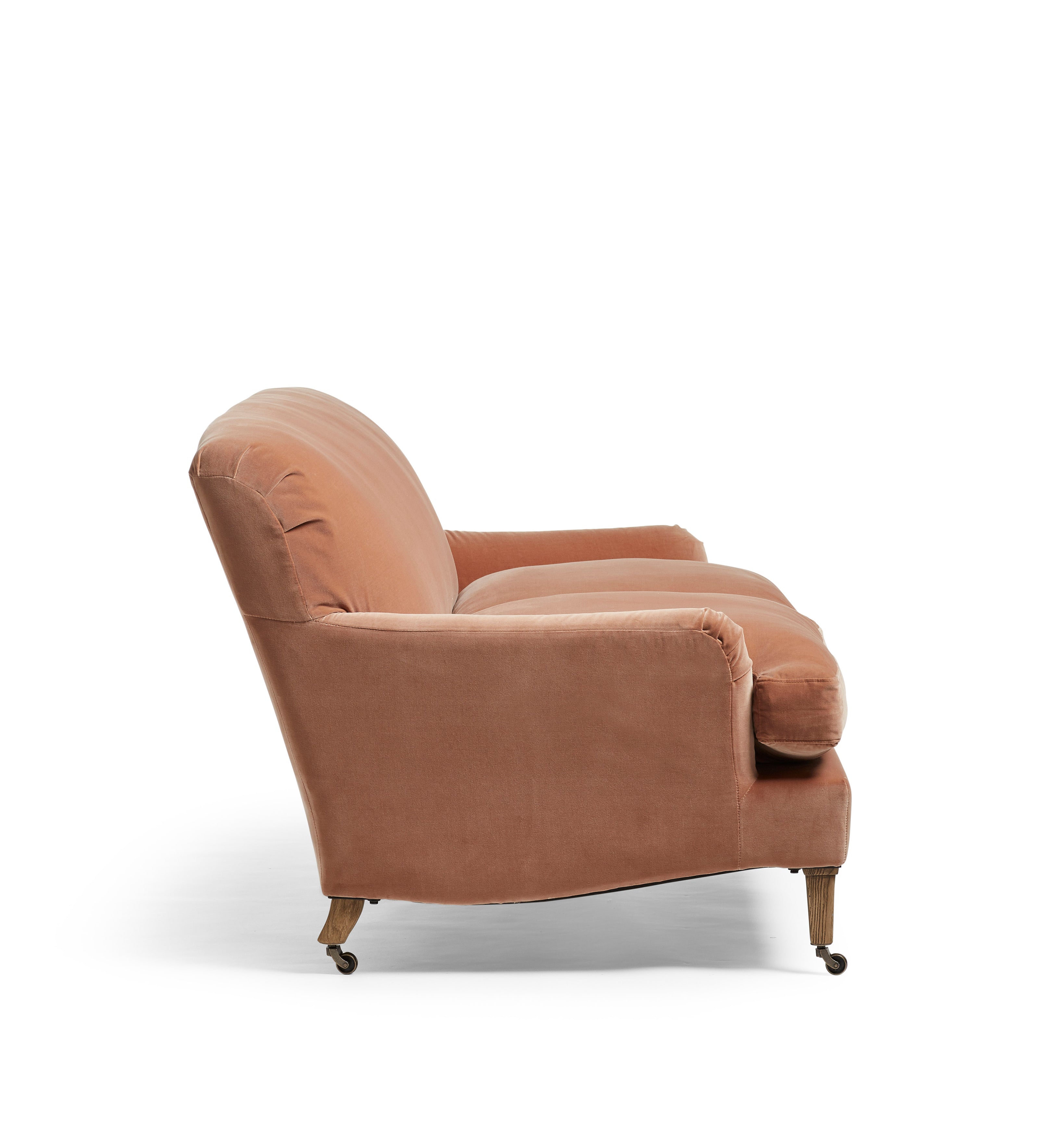 Coleridge Velvet 3-Seater Sofa - Apricot