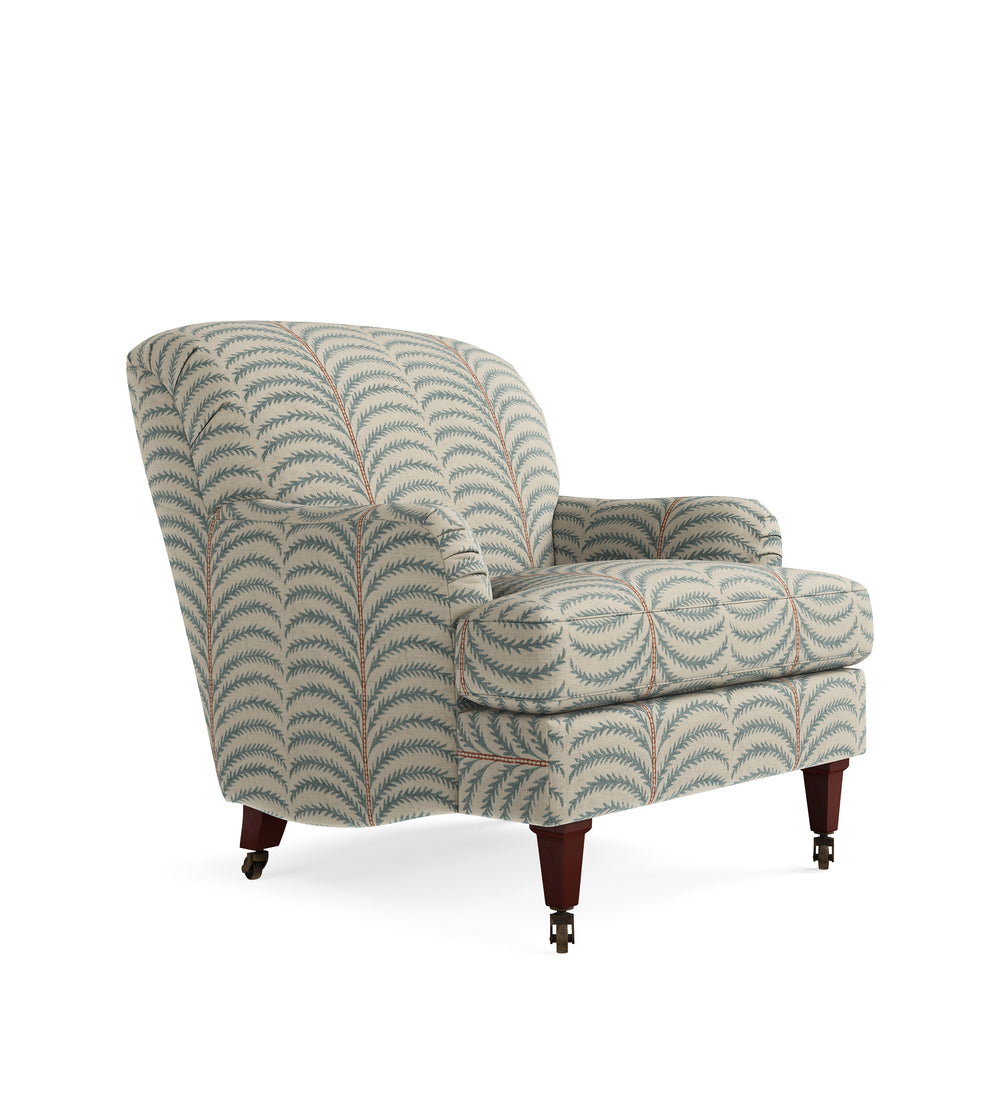 Coleridge Areca Linen Armchair - Seafoam