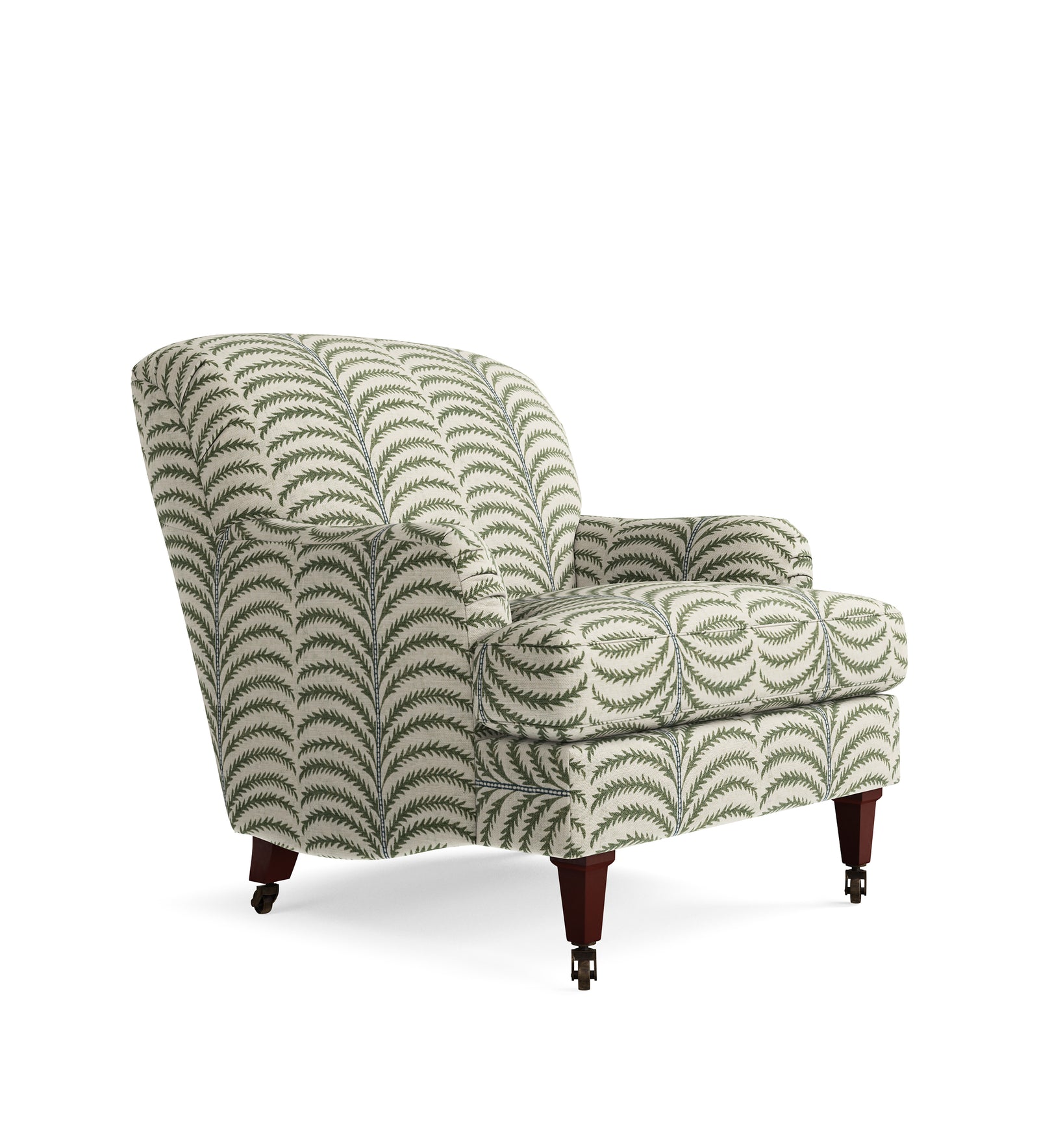 Coleridge Areca Linen Armchair - Putting Green