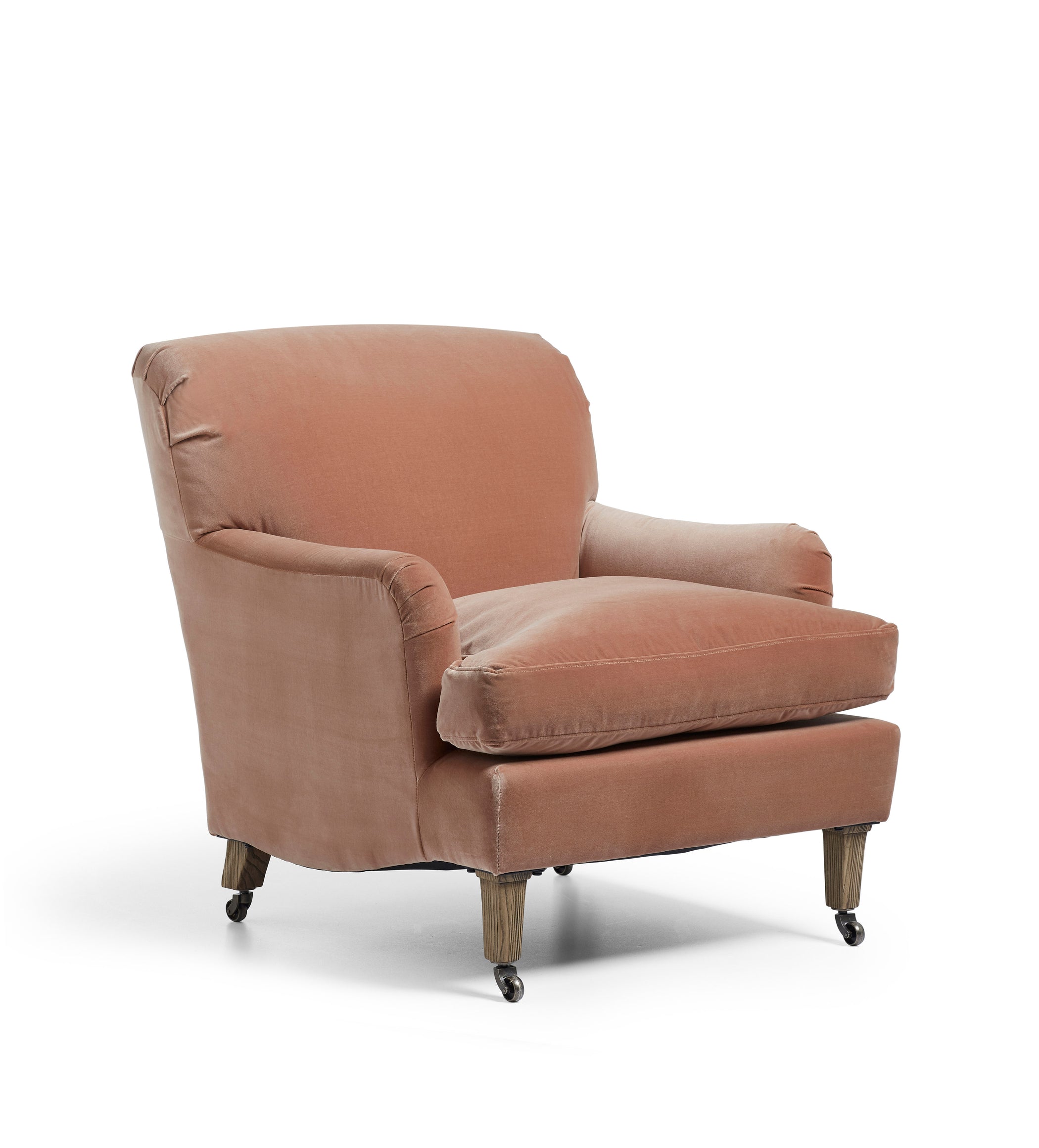 Coleridge Velvet Armchair - Apricot