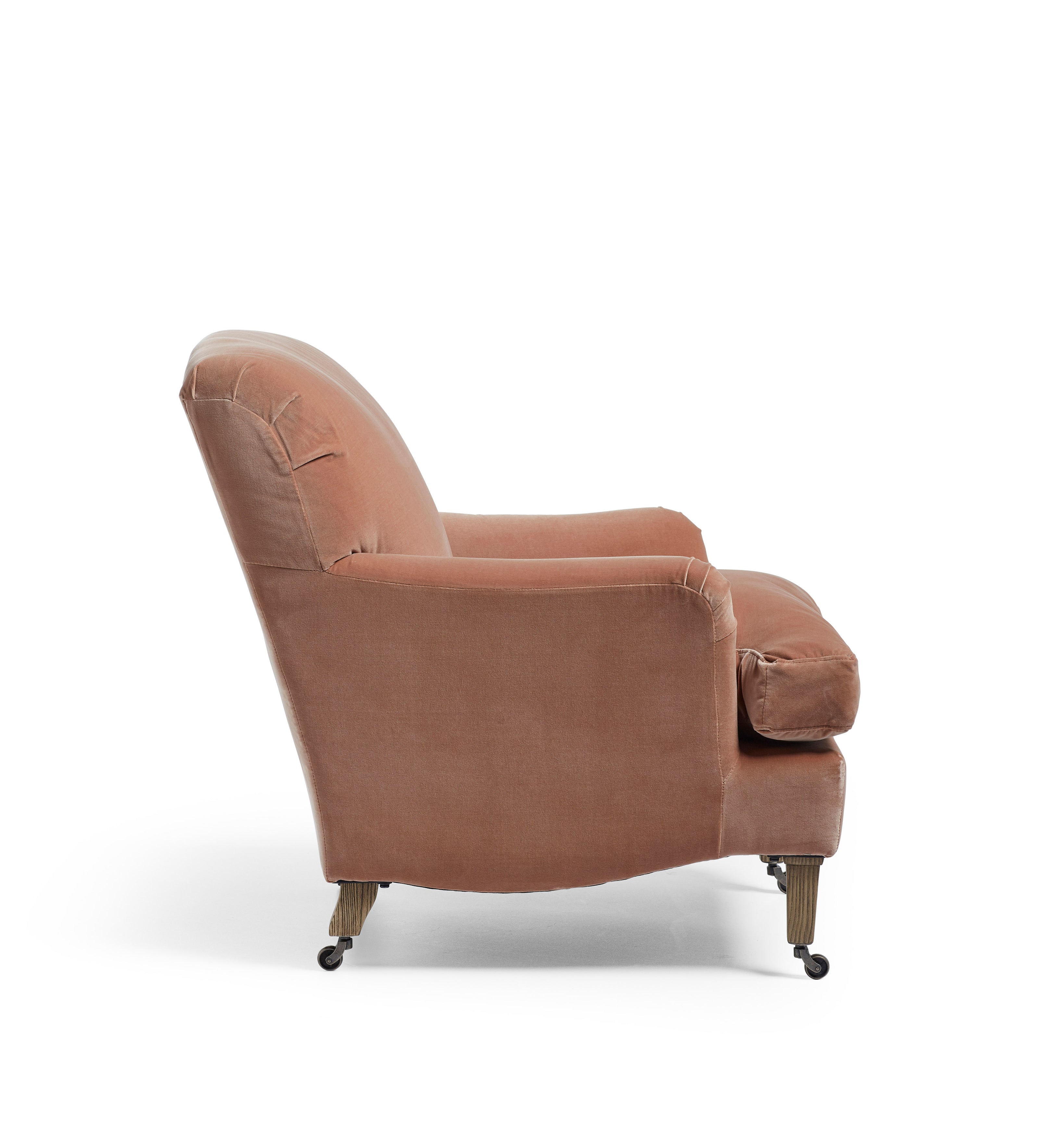 Coleridge Velvet Armchair - Apricot