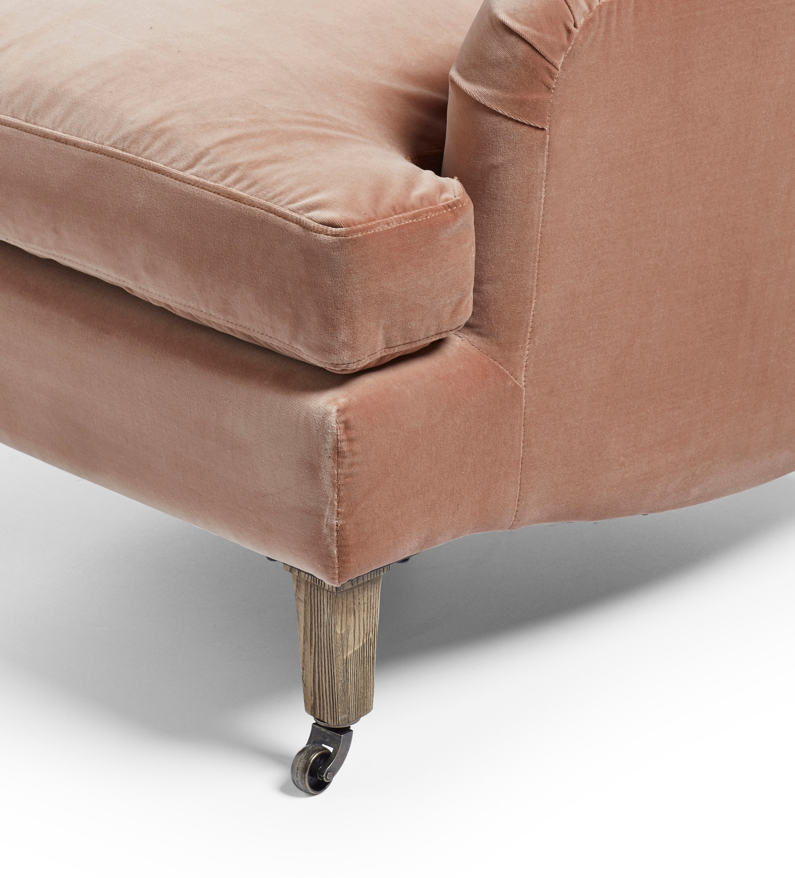 Coleridge Velvet Armchair - Apricot