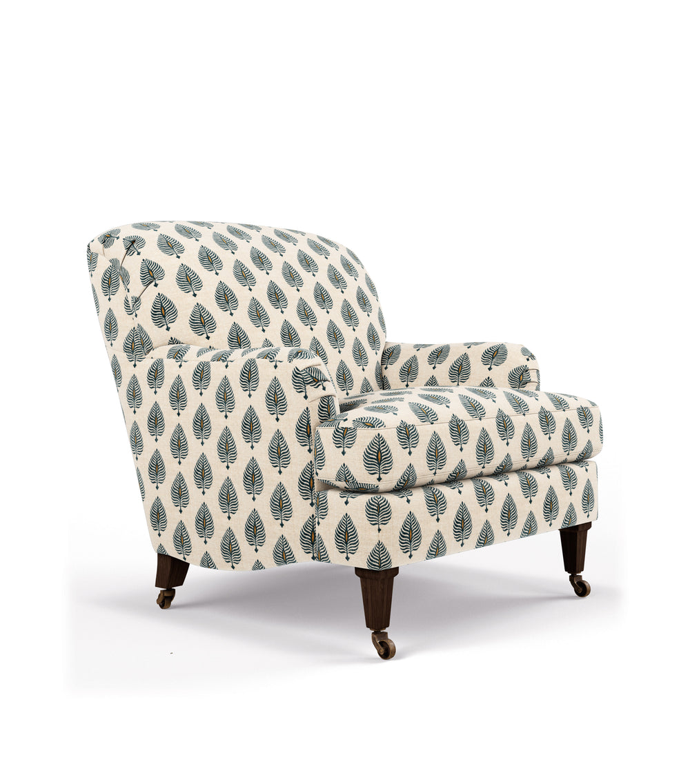 Coleridge Ocellus Armchair with Fixed Velvet Cover - Natural