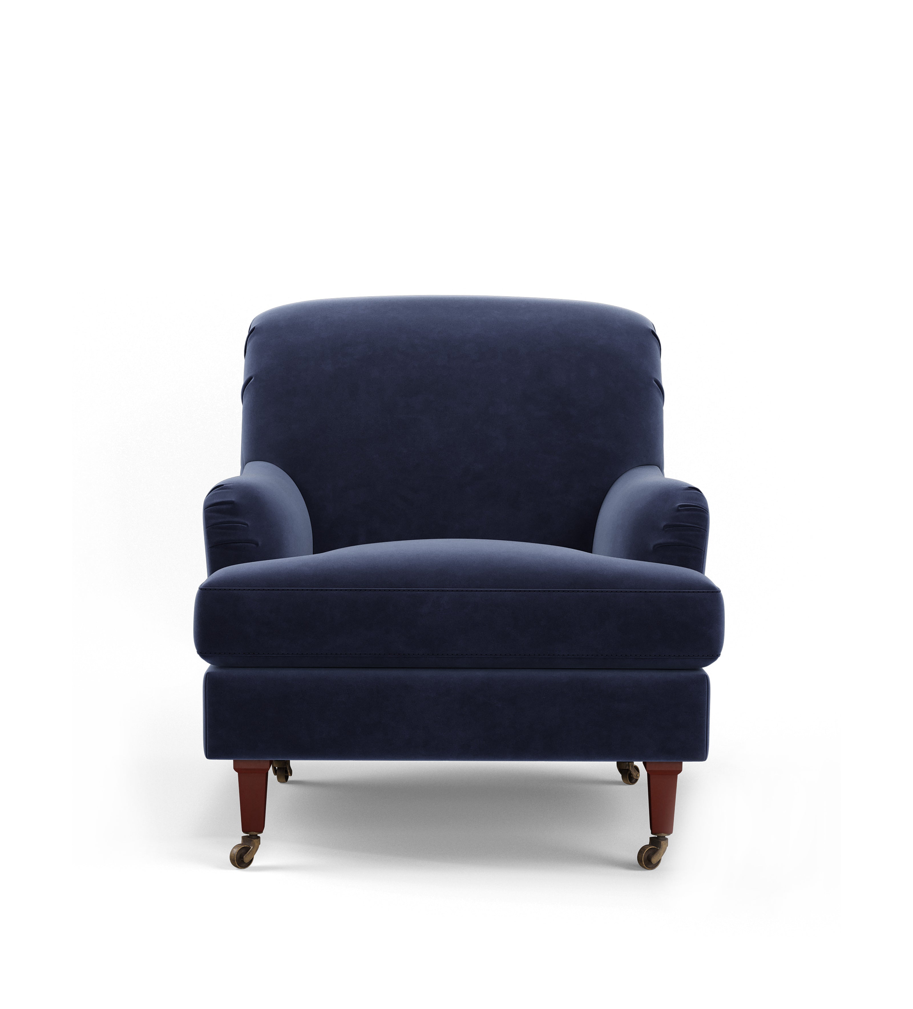 Coleridge Armchair with Fixed Velvet Cover - Sapphire