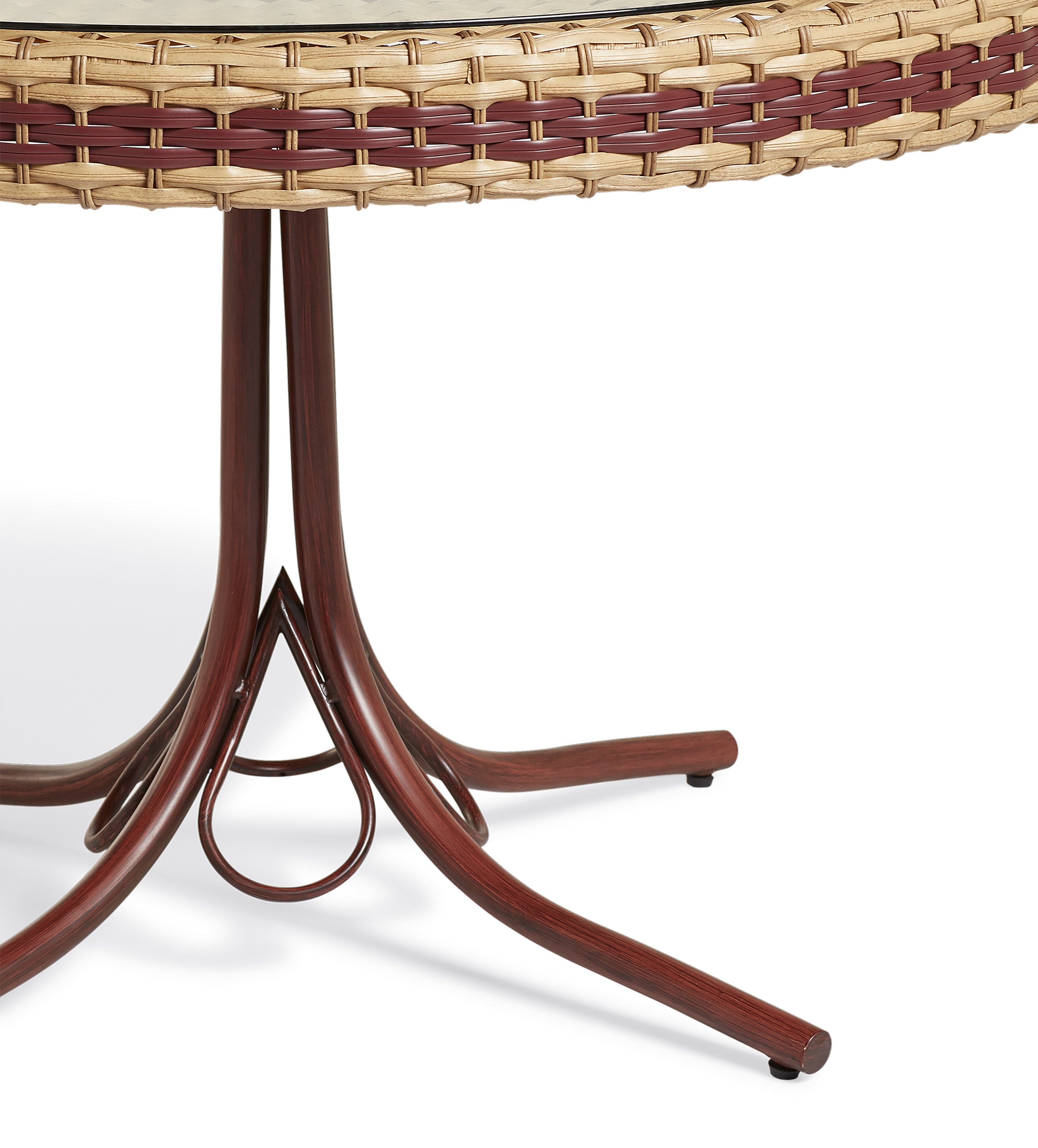 Colette Garden Dining Table - Natural/Red