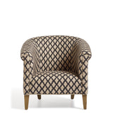Coniston Serigraph Linen Armchair - Black/Natural