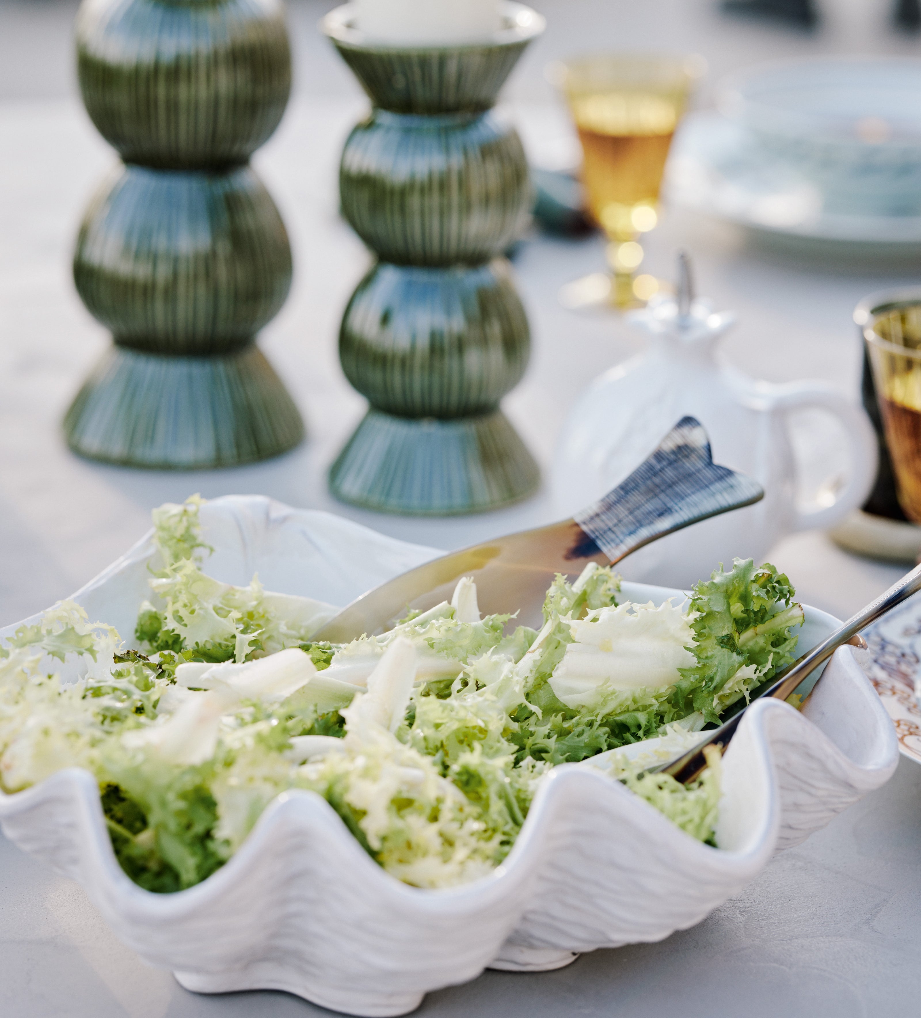 Coralia Salad Servers Pair - Natural