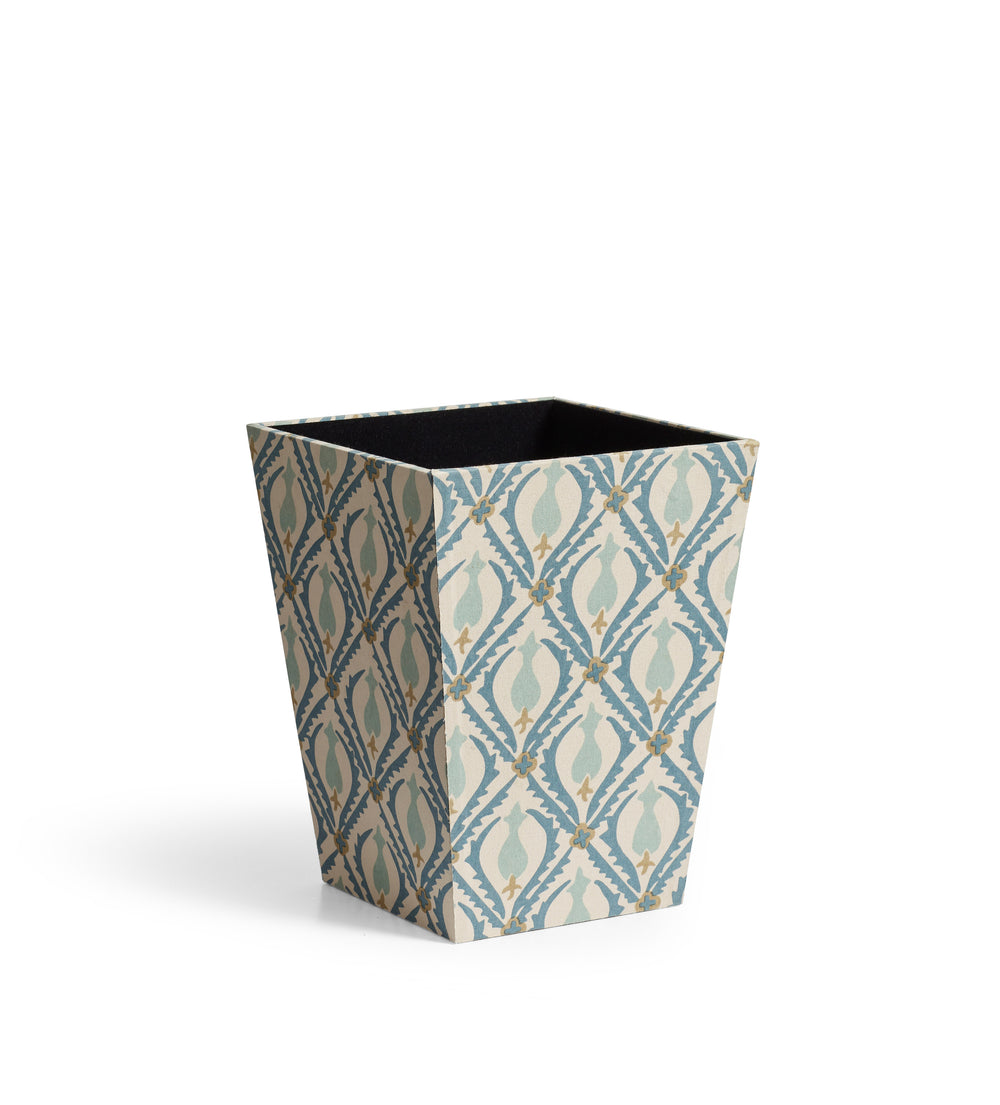 Cornelia Wastepaper Bin - Dirty Orange/Blue