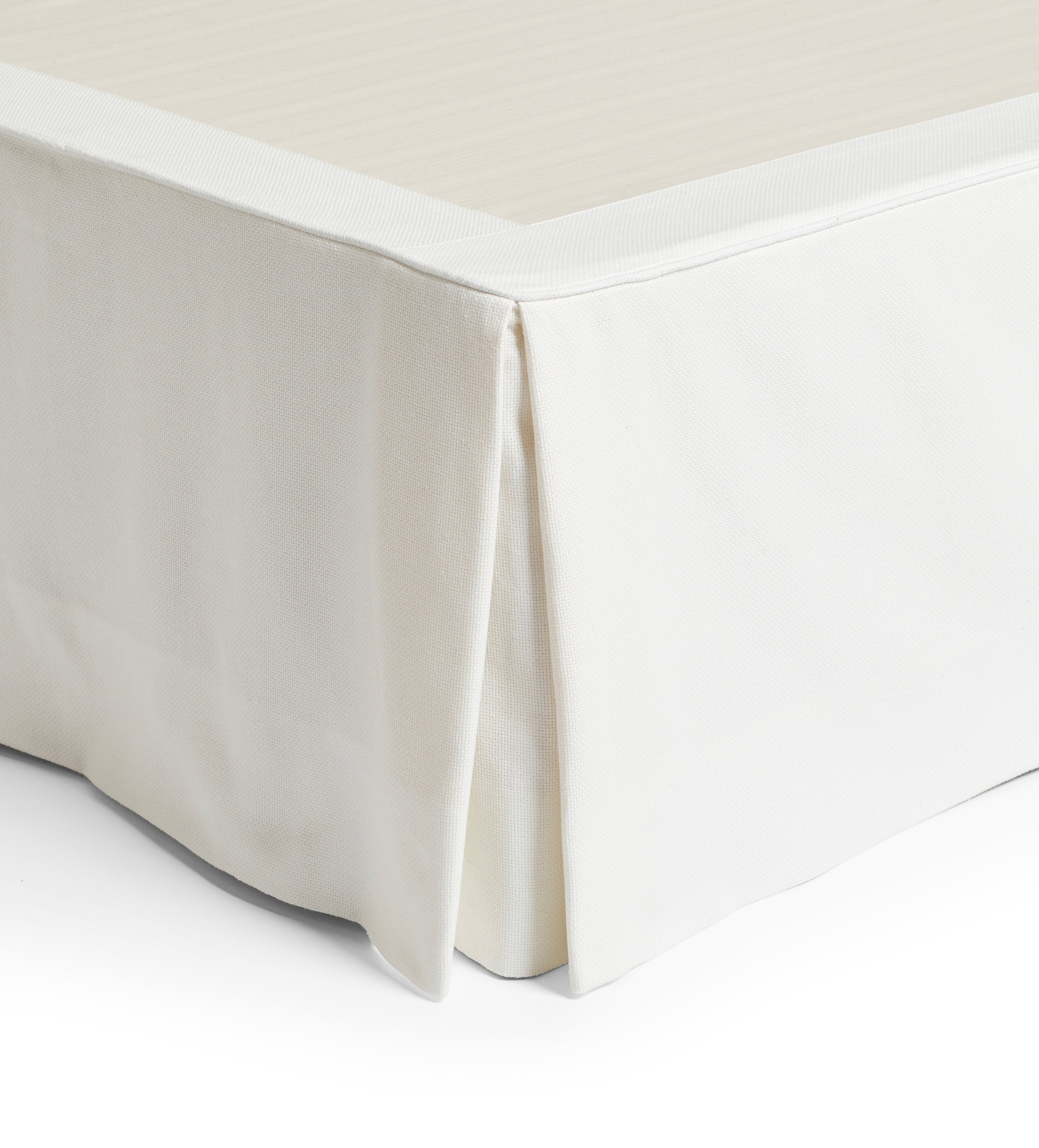 Bed Valance 100% Cotton - King Size - Off-White